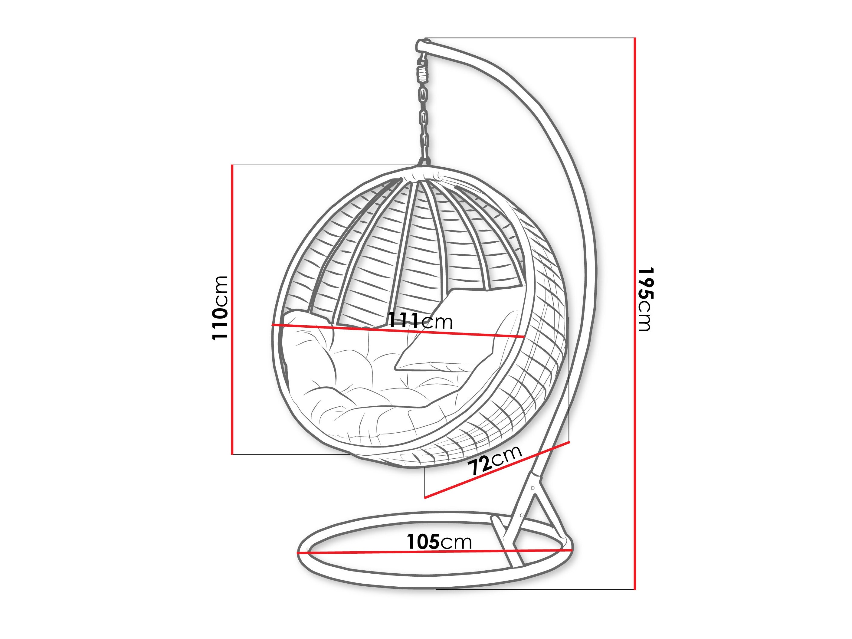 Hangende stoel Comfivo Hederis