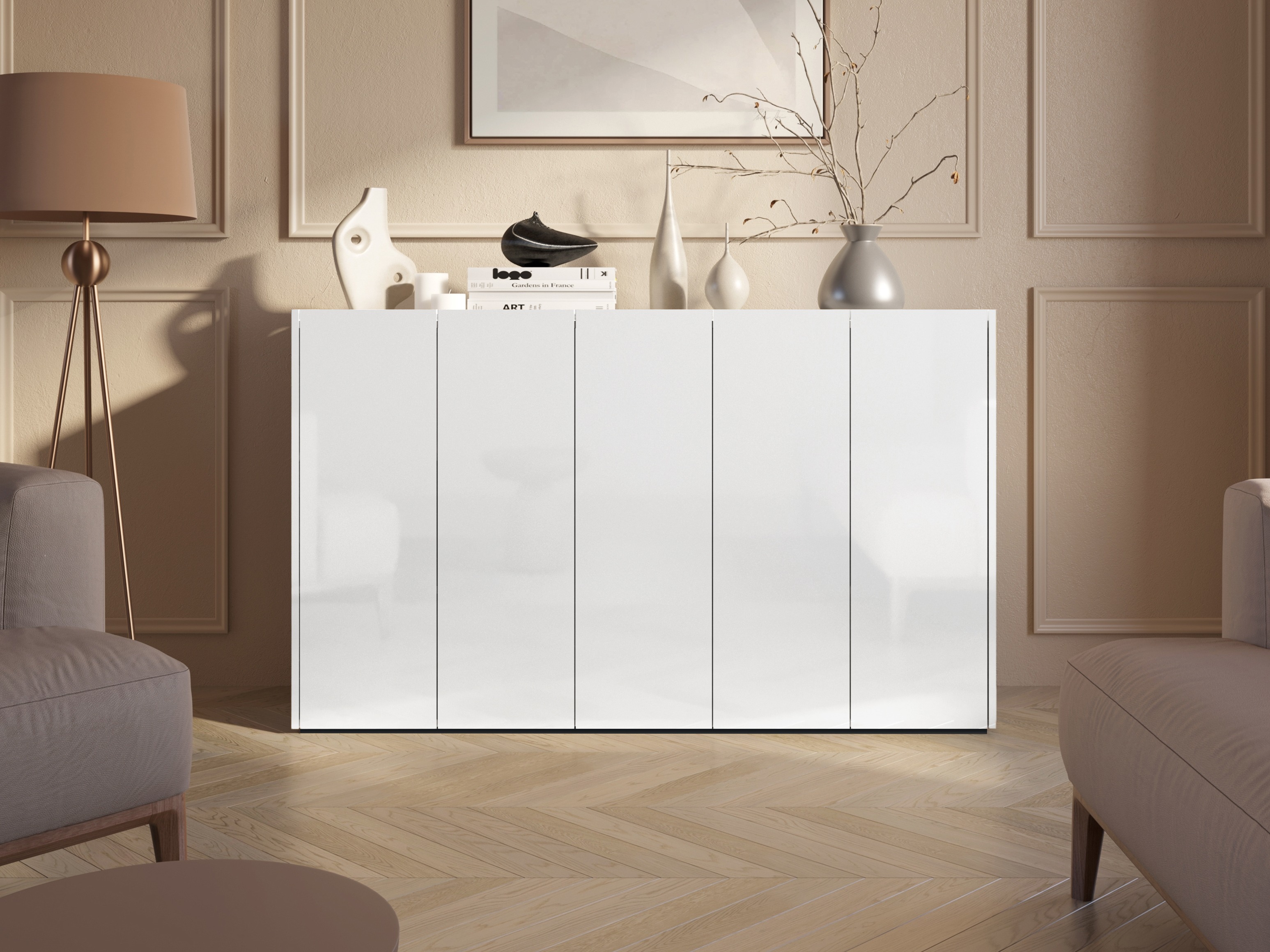 Dressoir Fresno 147 (Glanzend wit)
