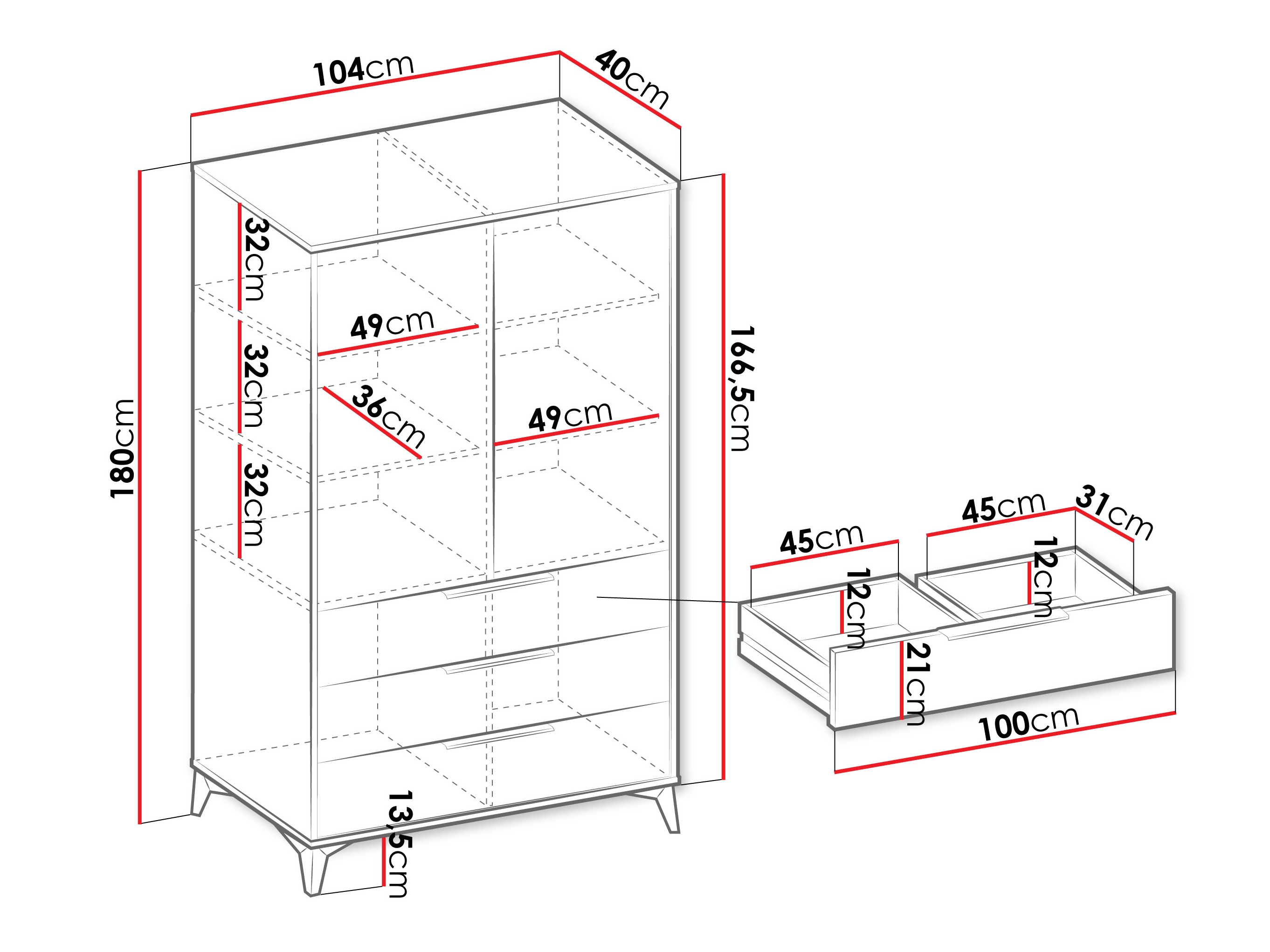 Boekenkast Comfivo Citrus IV