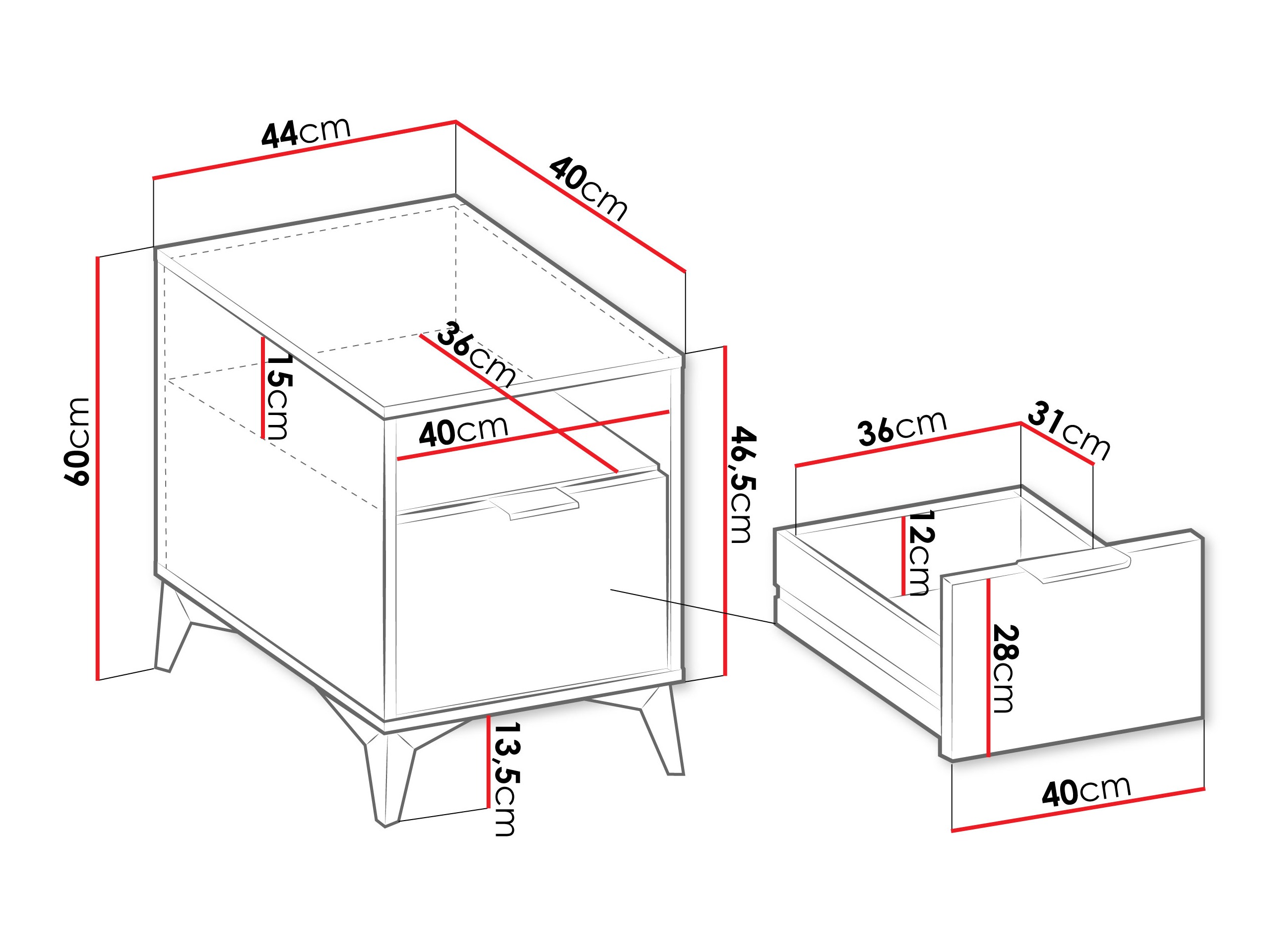 Nachtkastje Comfivo Citrus I