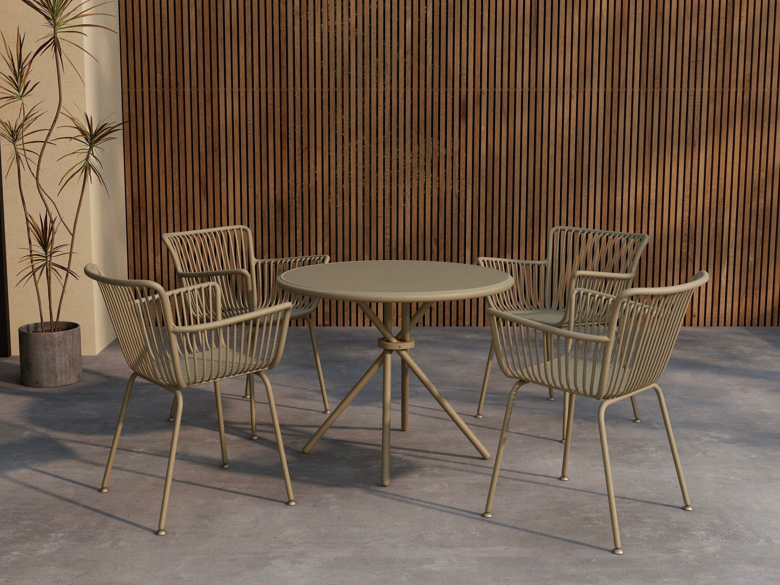 Tafel en stoelen set Dallas 5163