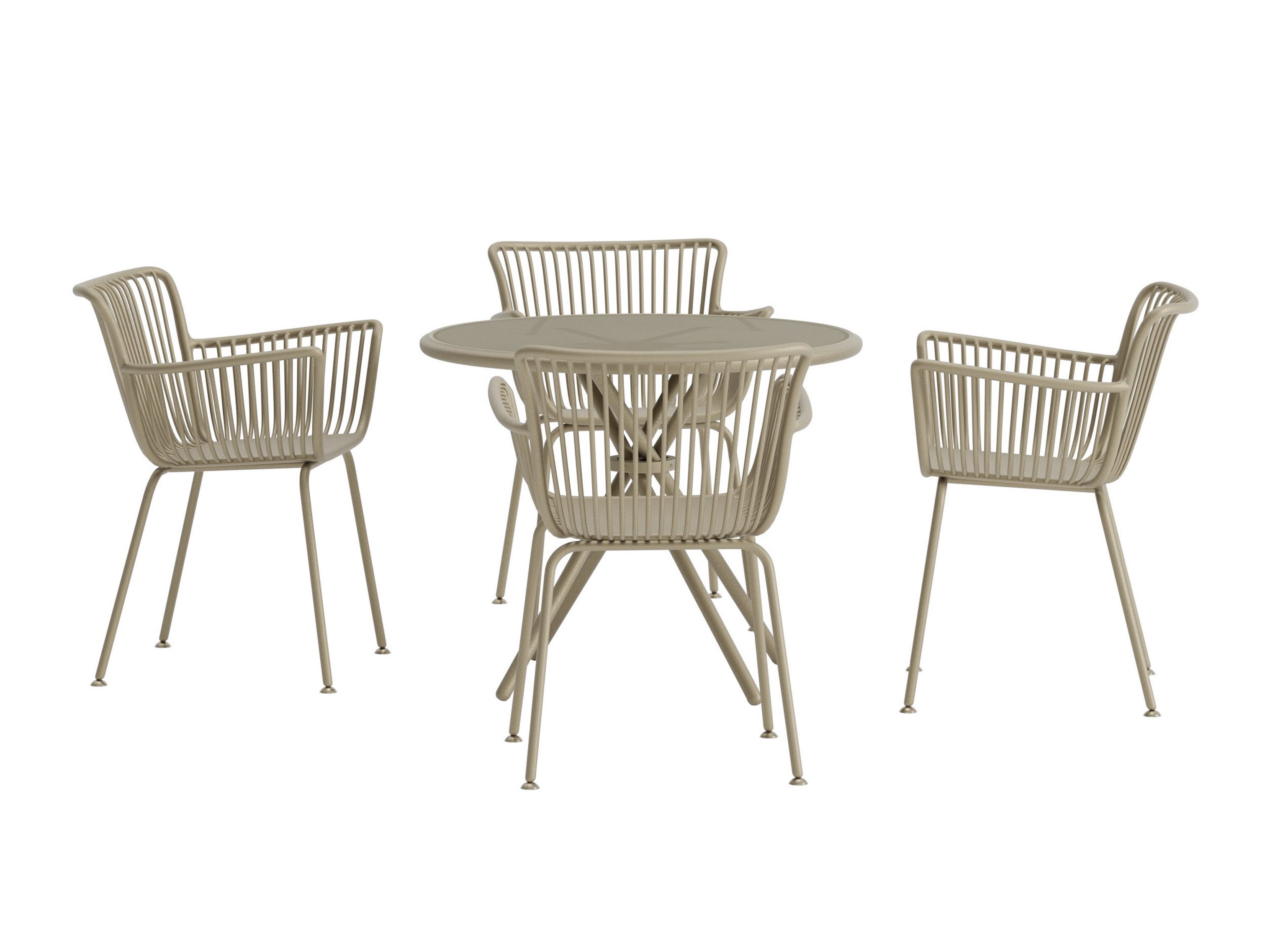 Tafel en stoelen set Dallas 5163