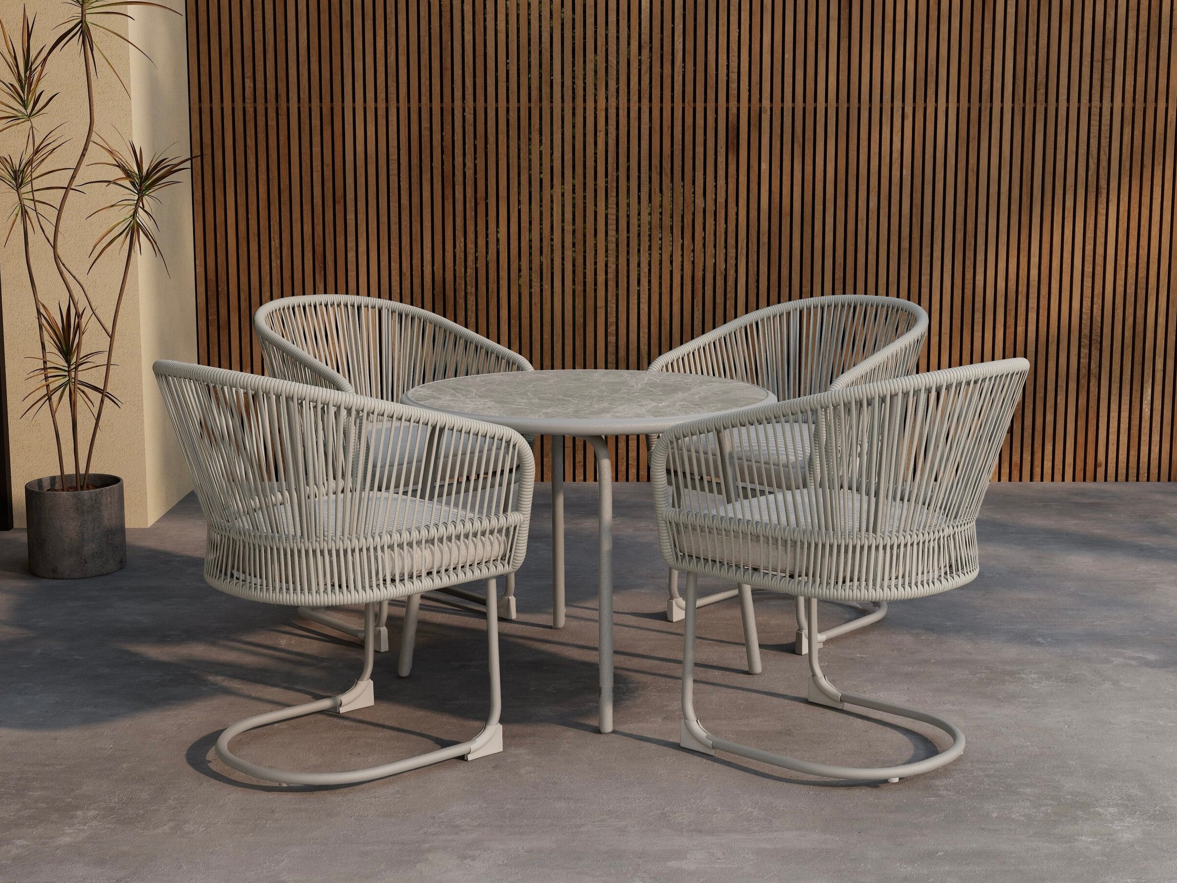 Tafel en stoelen set Dallas 5164