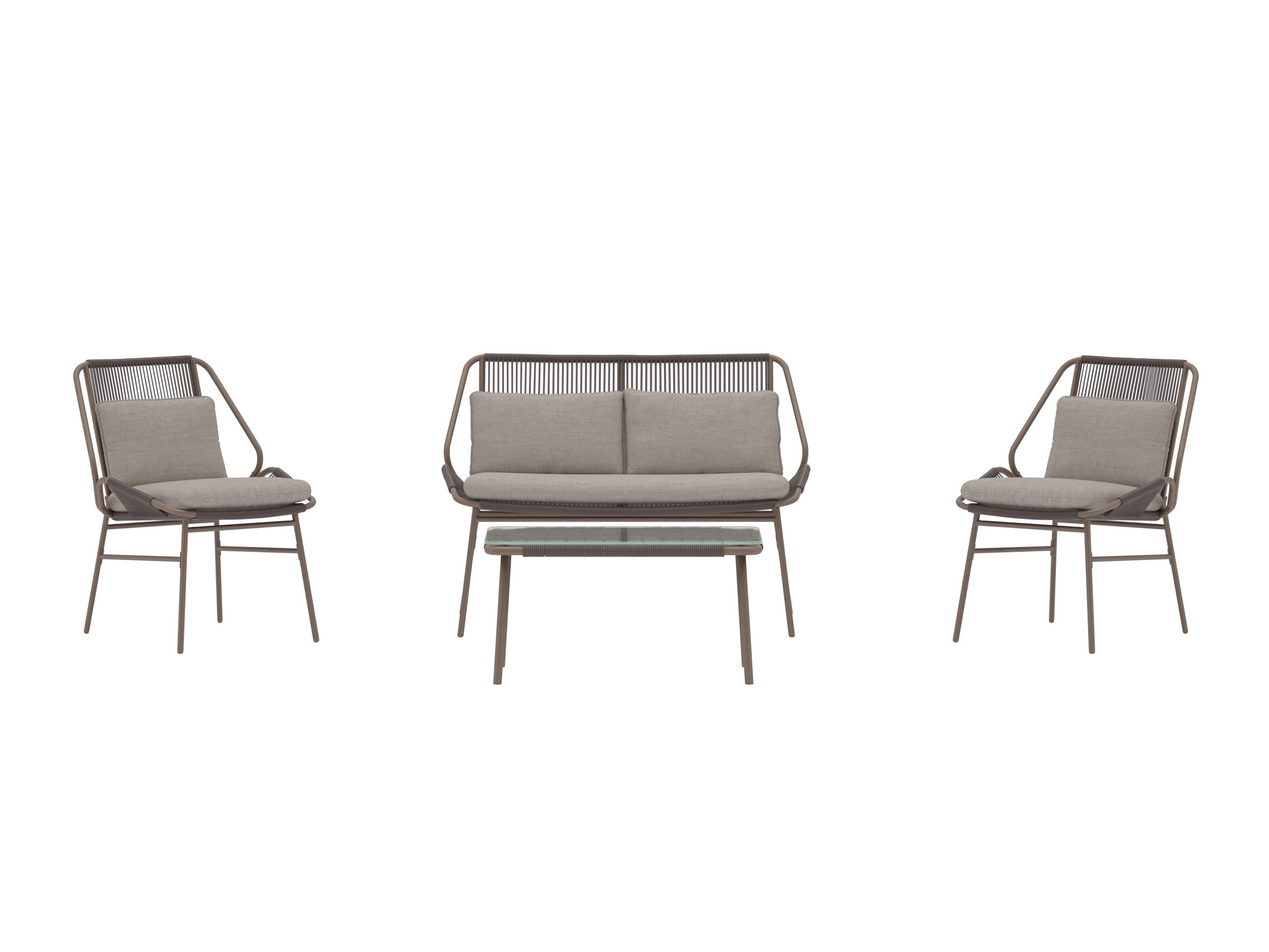 Buiten meubilair set Dallas 5169 (Bruin + Beige)
