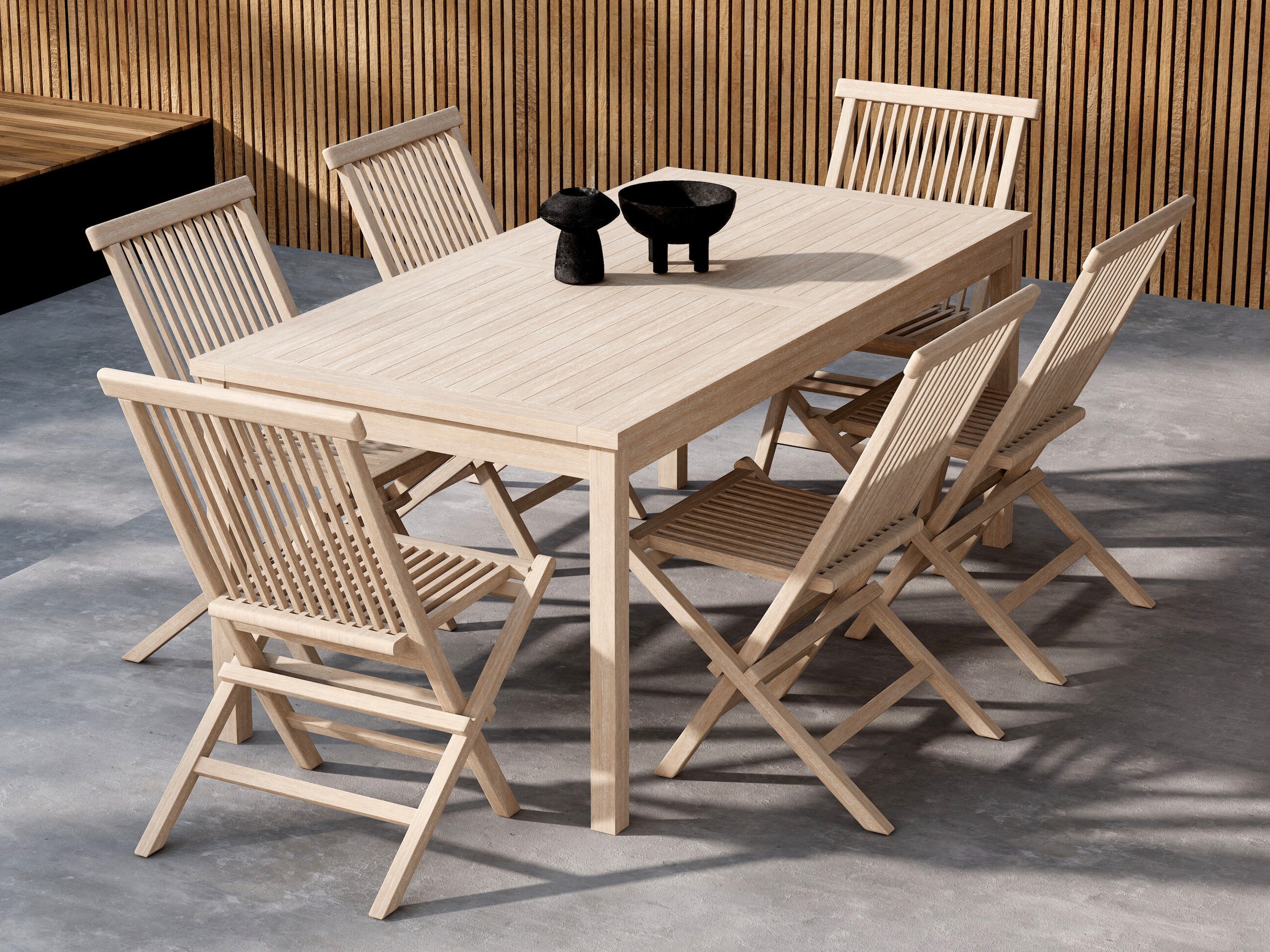 Tafel en stoelen set Nunova 144 (Licht hout)