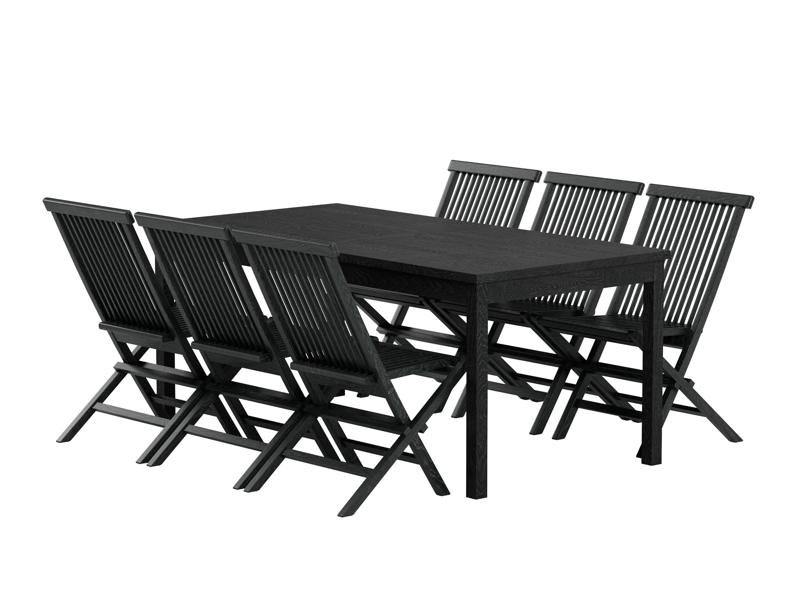 Tafel en stoelen set Nunova 144 (Zwart)