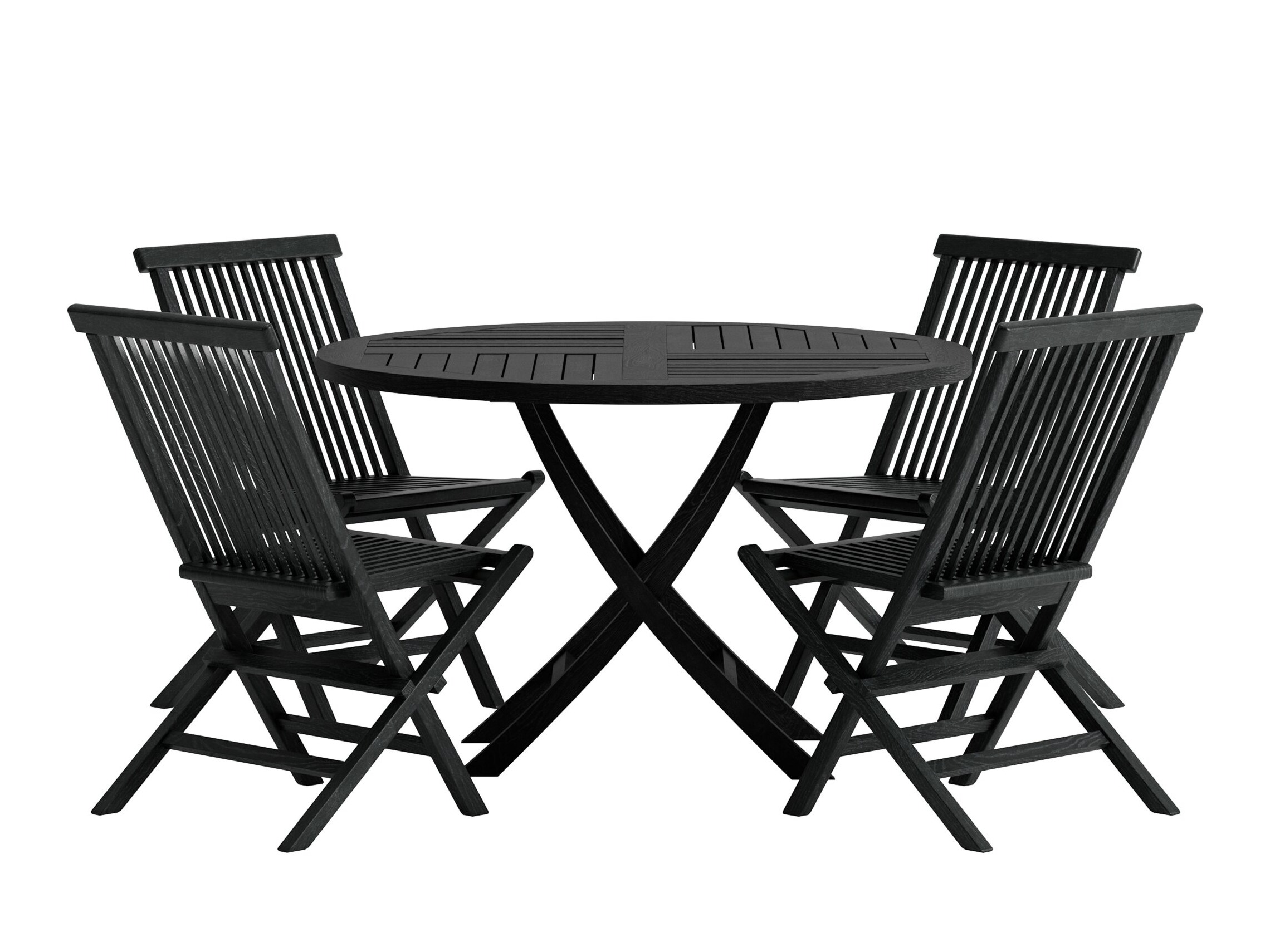 Tafel en stoelen set Nunova 145 (Zwart)