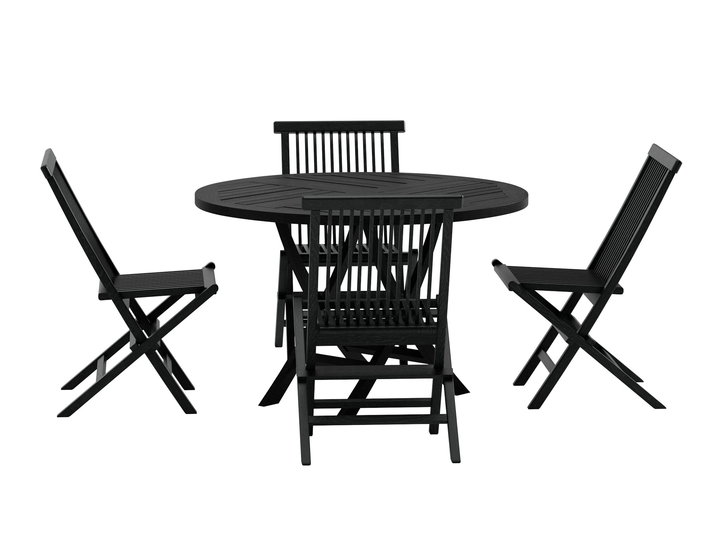 Tafel en stoelen set Nunova 145 (Zwart)