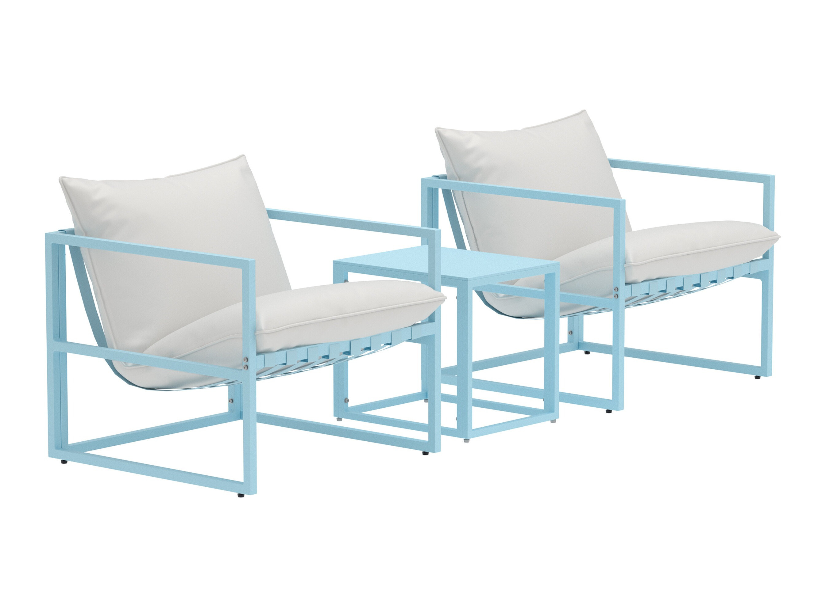 Buiten meubilair set Dallas 5186 (Lichtblauw + Beige)