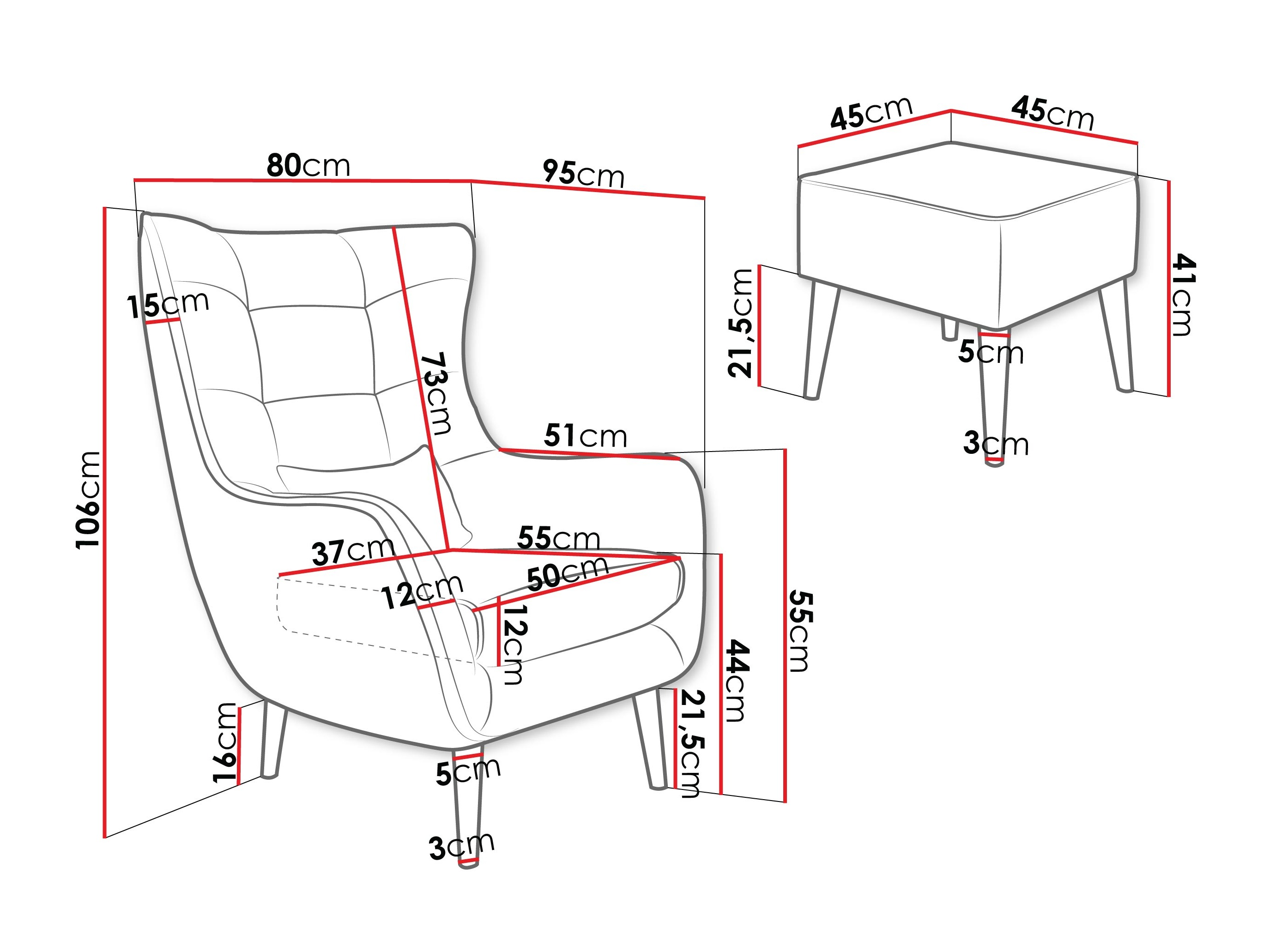 Fauteuil Comfivo Ulmus VII (Lambi 06)