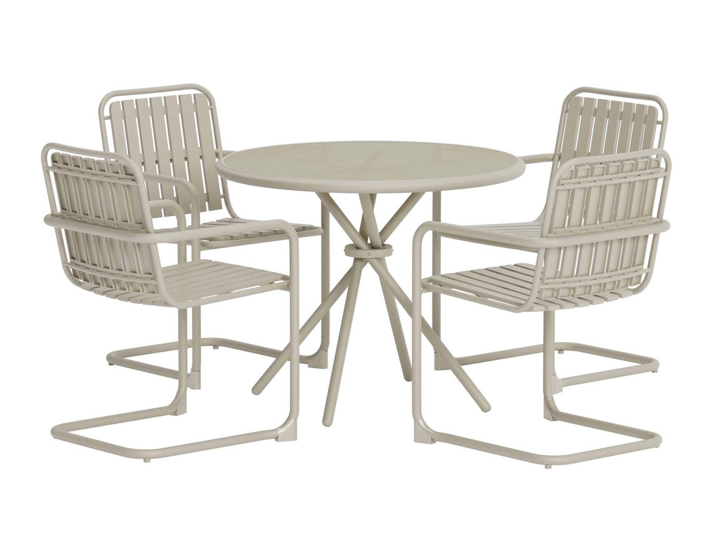 Tafel en stoelen set Dallas 5192 (Beige)