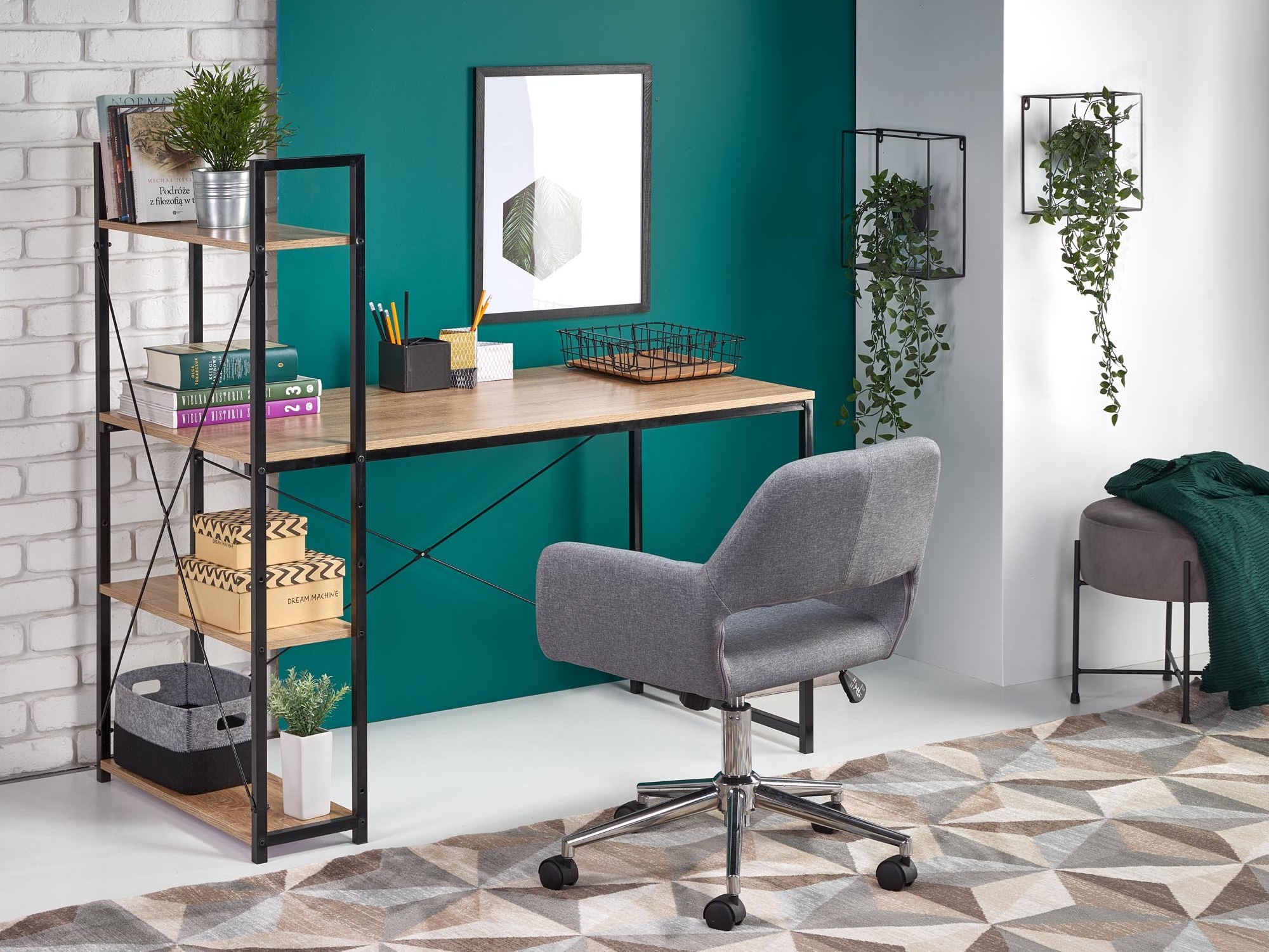 Bureau Houston 1888 (Sonoma eik + Zwart)