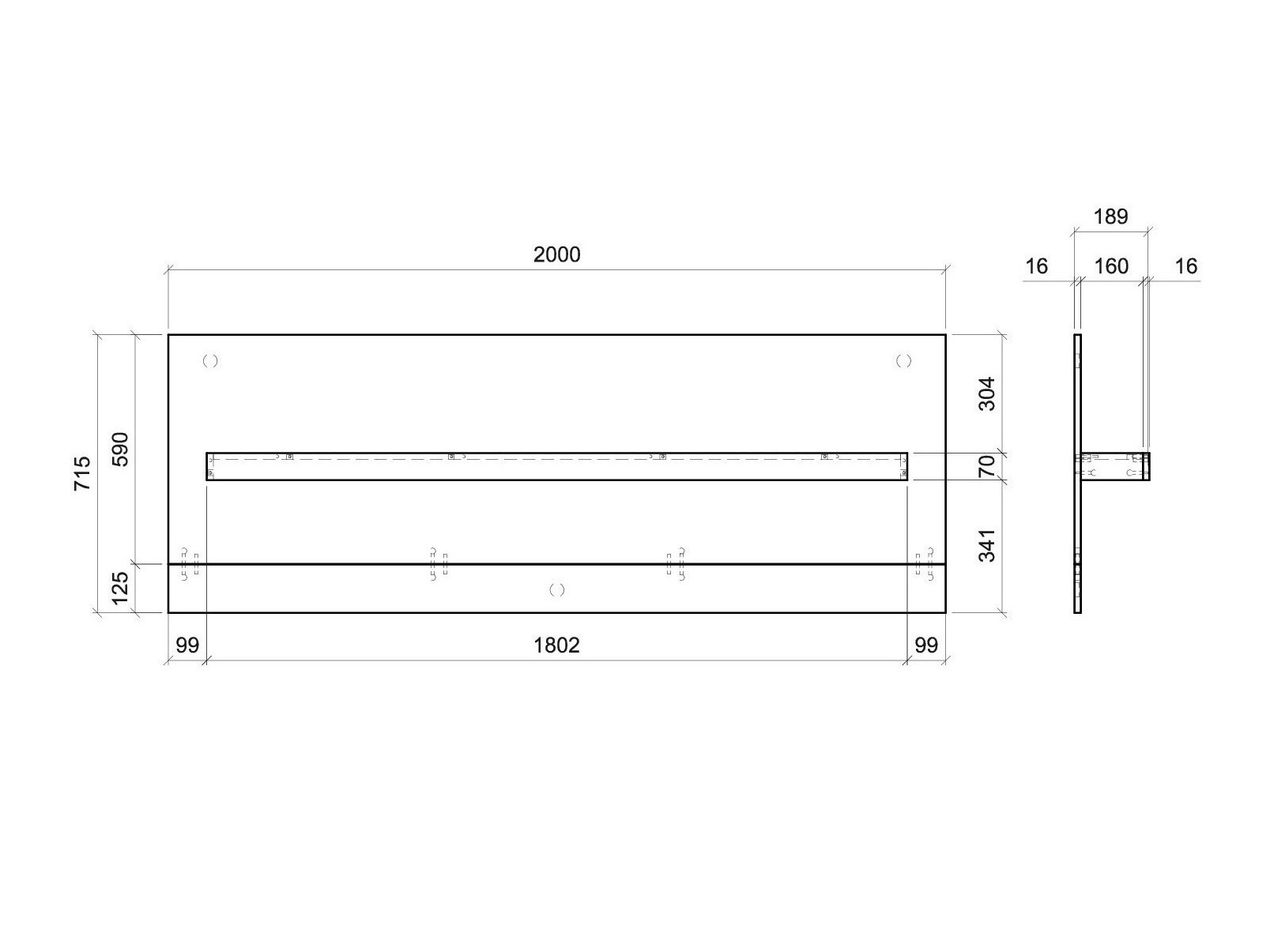 Wandplank Balelbu 109