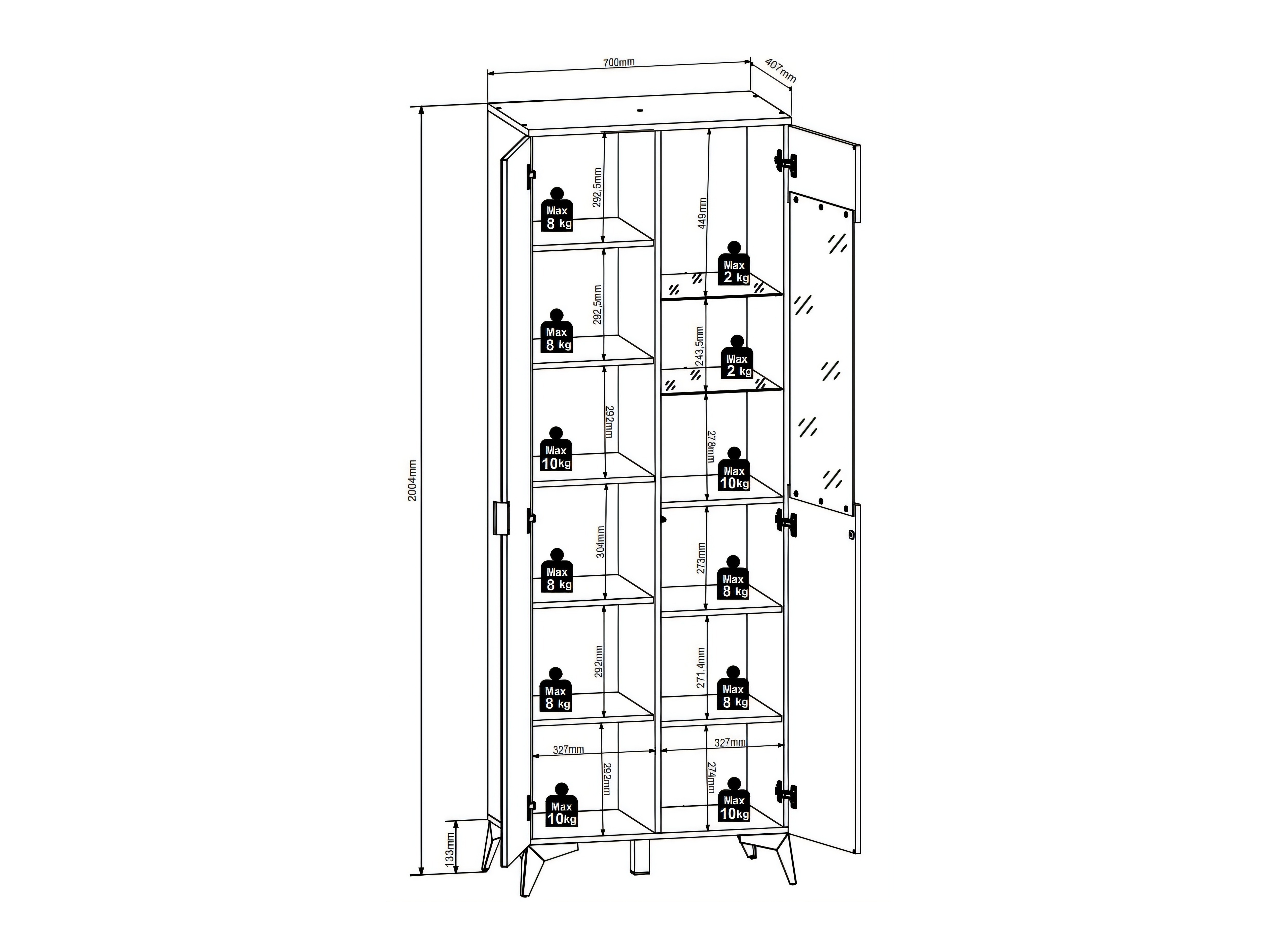 Boekenkast Ruvmeli 107