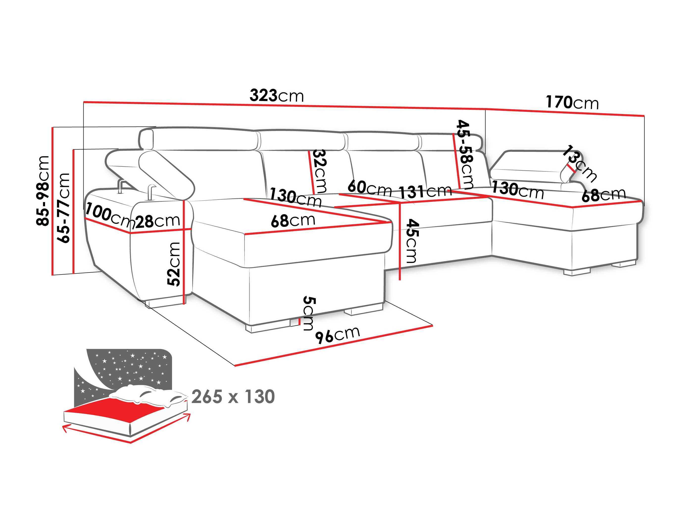 Hoekbank Columbus 253 (Lumo 55)