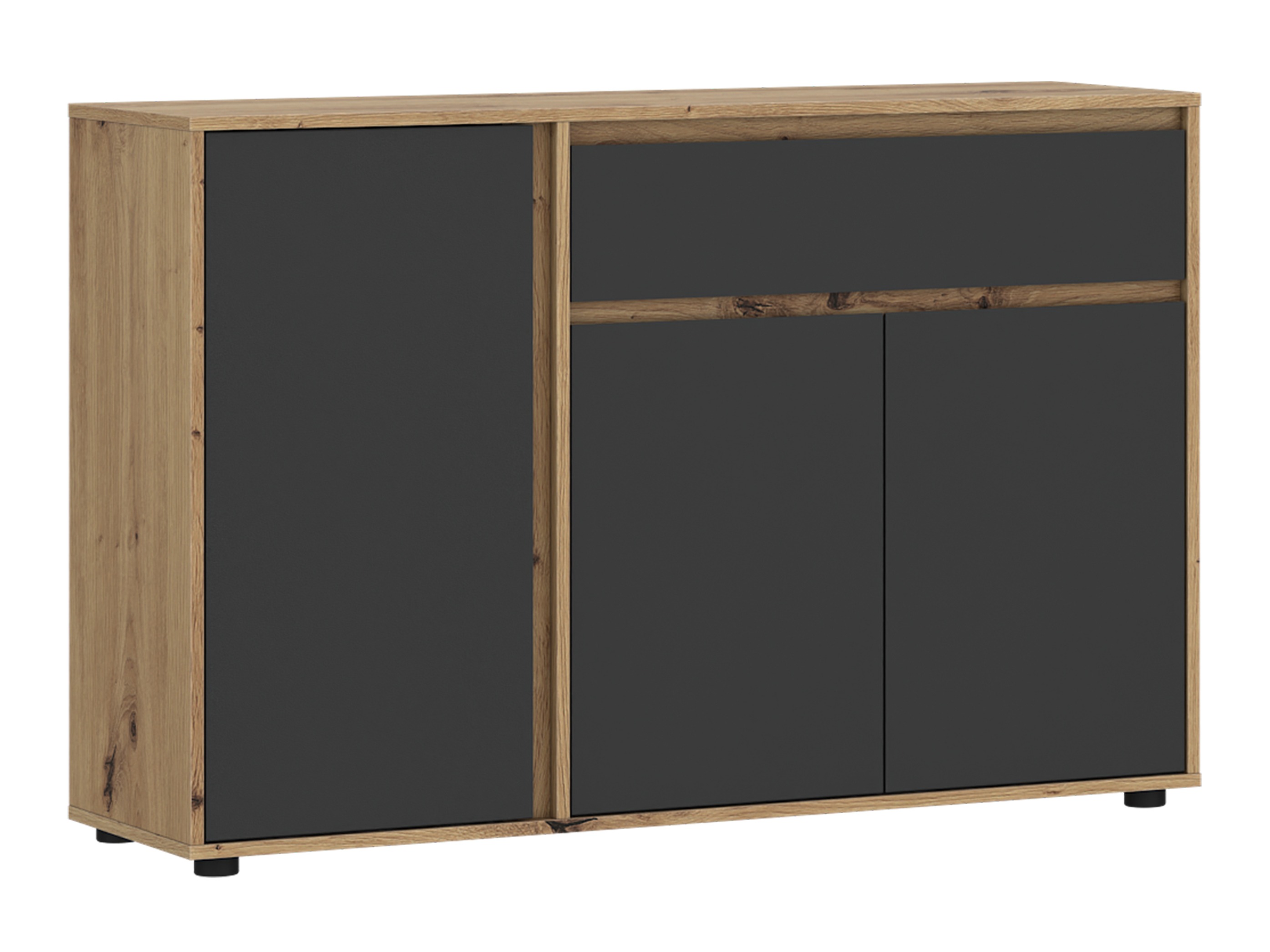 Ladekast Torcavi 100 (Antraciet + Artisan eiken)