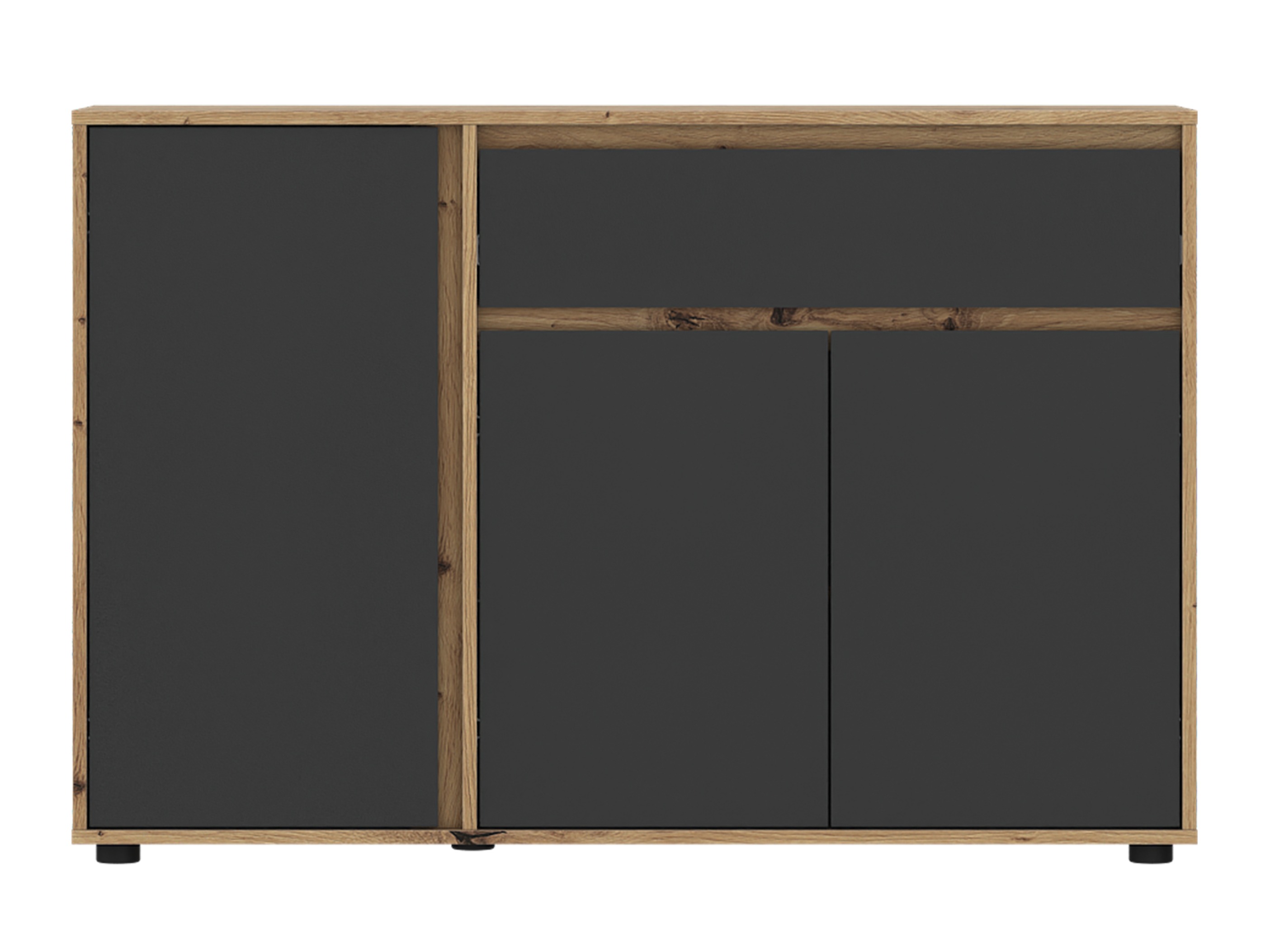 Ladekast Torcavi 100 (Antraciet + Artisan eiken)
