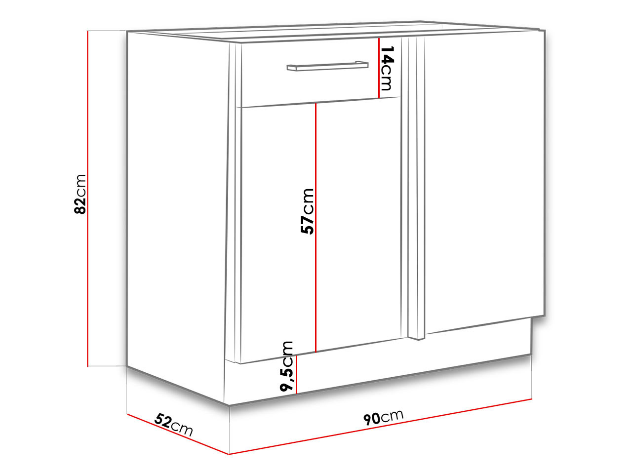 Modulaire kast met deuren Wood Grey 103