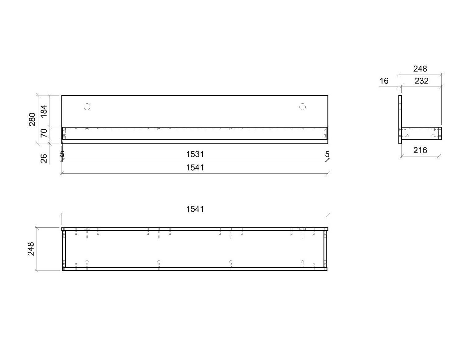 Wandplank Ophtola 111