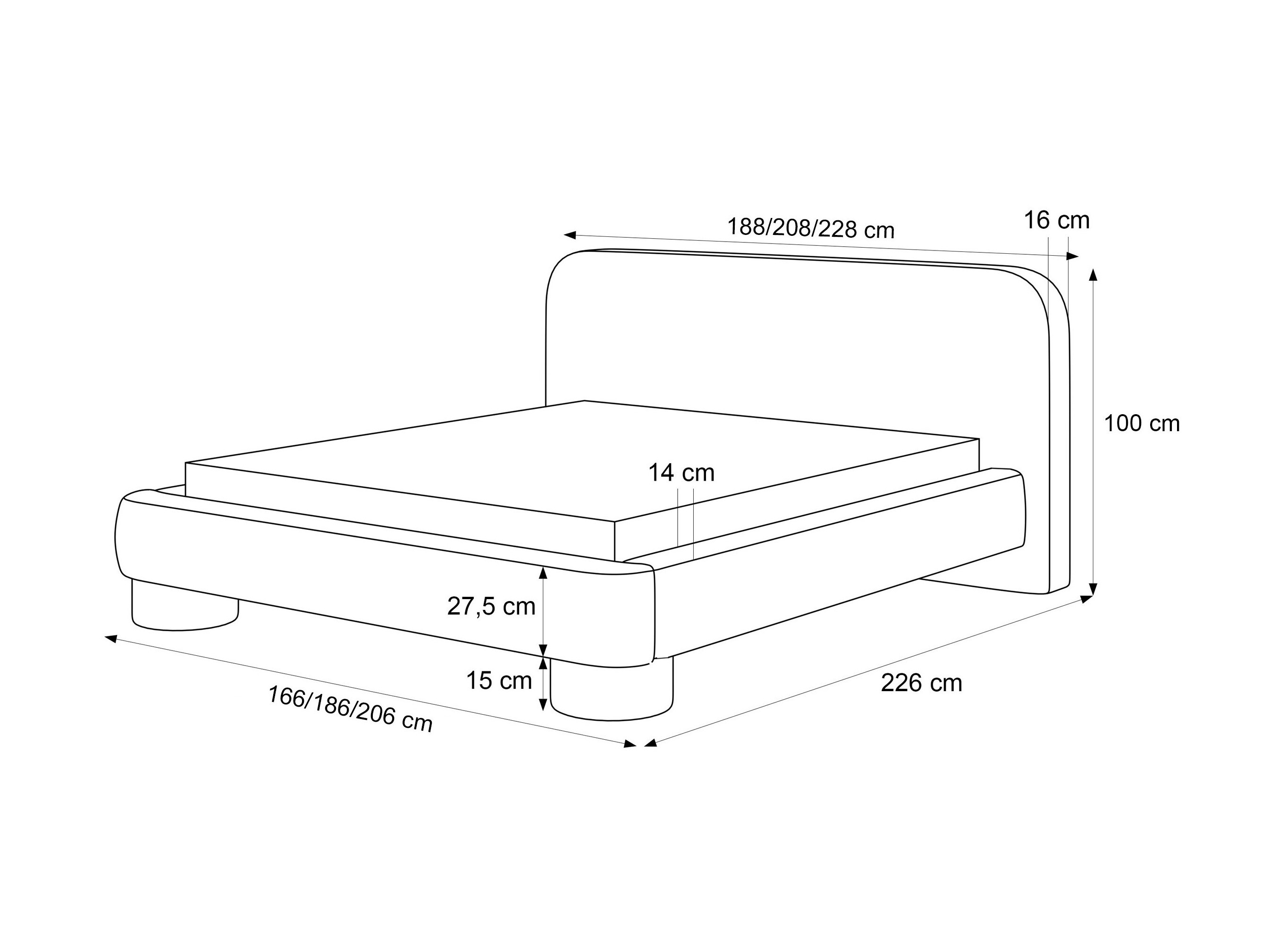 Bed Martinez 130 (Alice 03)
