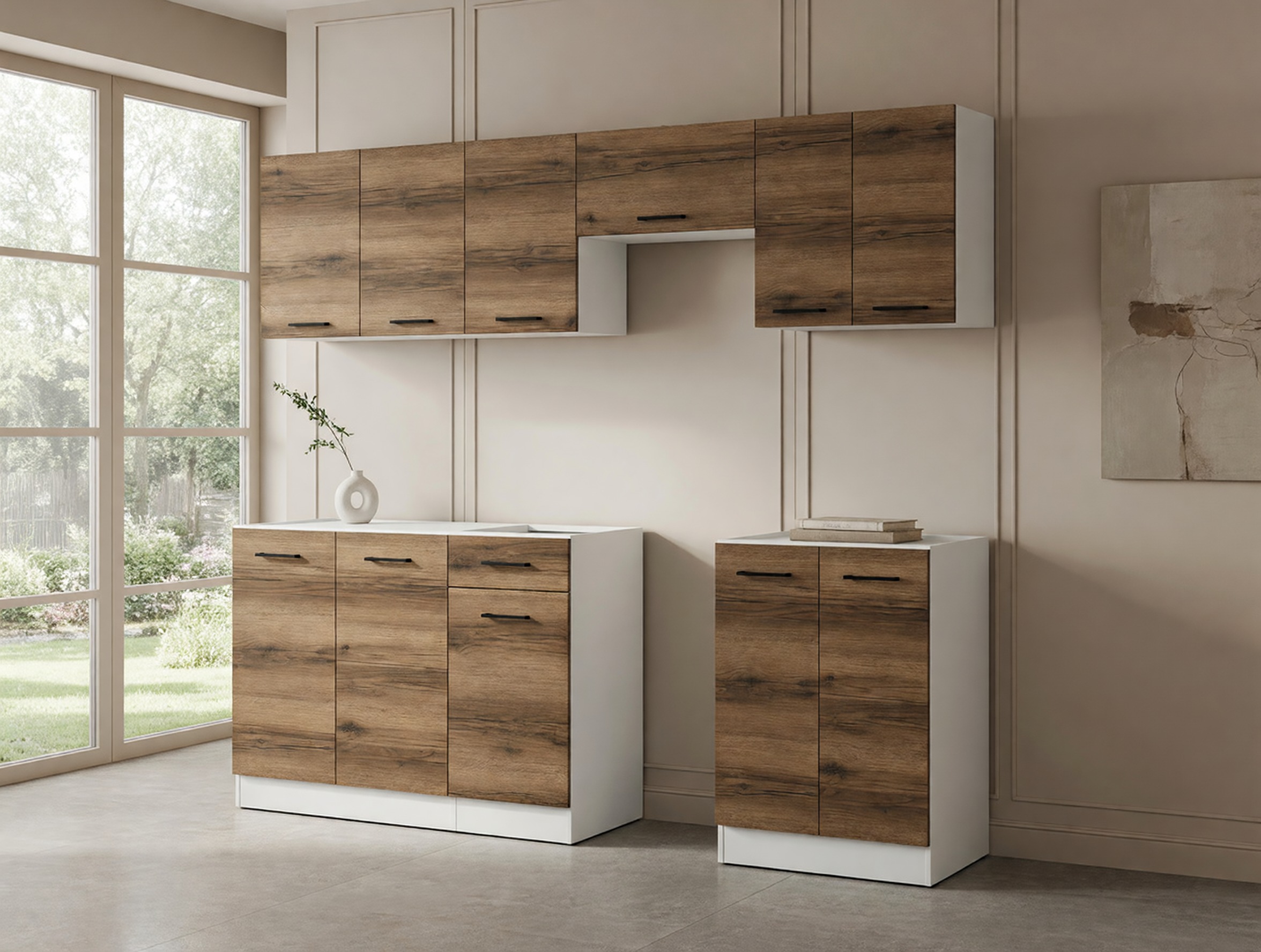 Keukenset Boston 498 (Donker delano-eik)