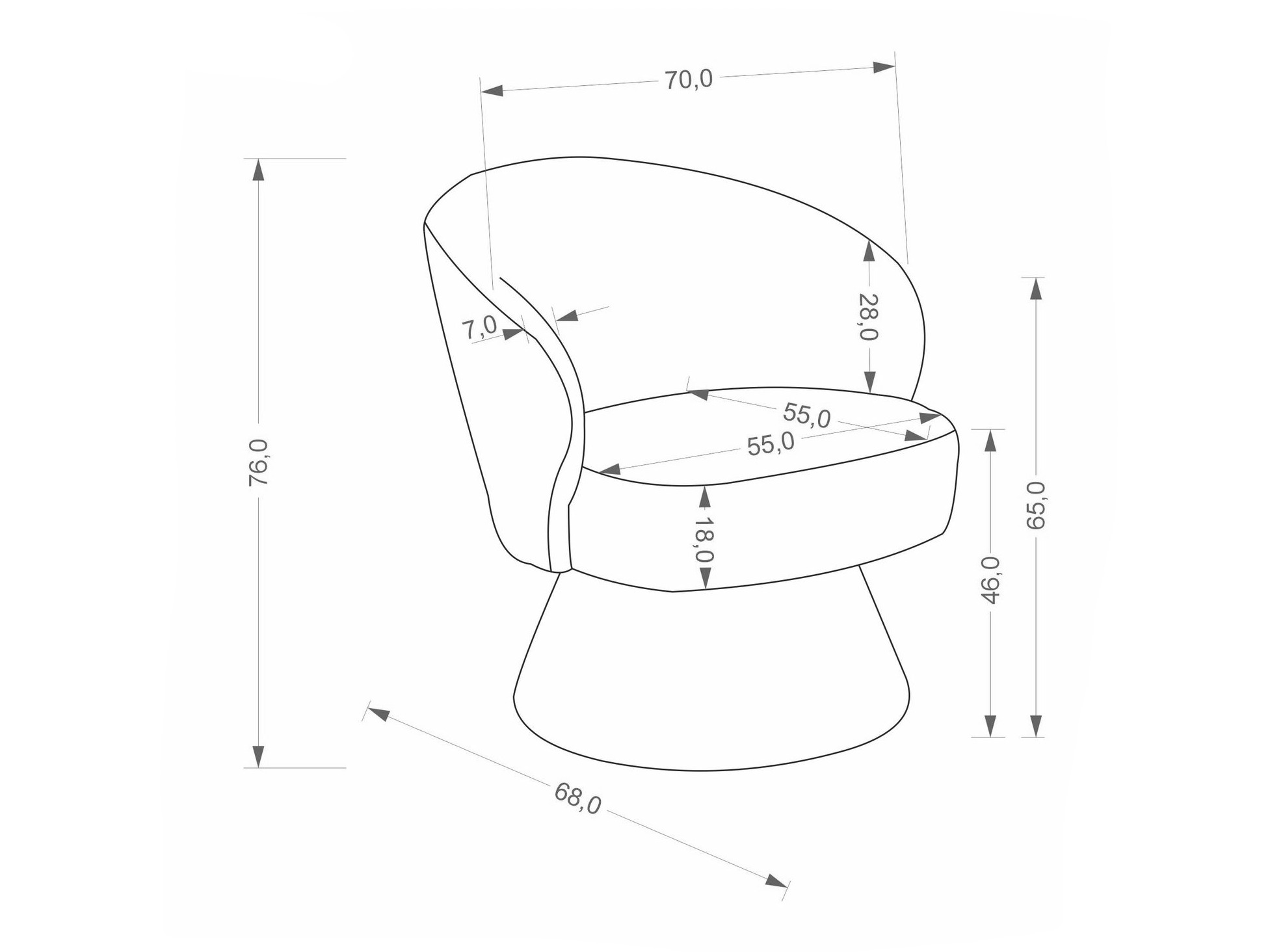Fauteuil Houston 2102 (Grijs)