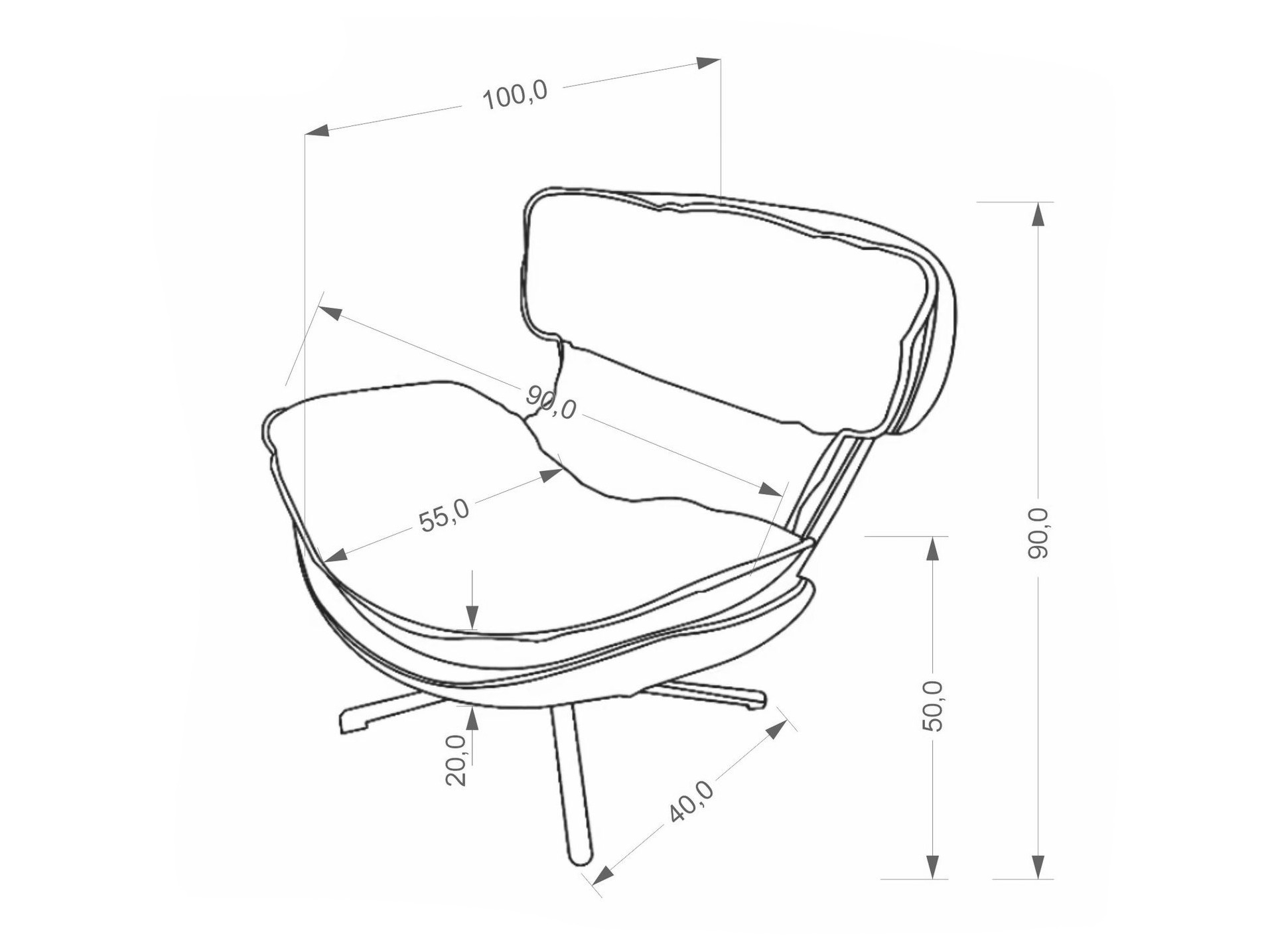 Fauteuil Houston 2107 (Beige)