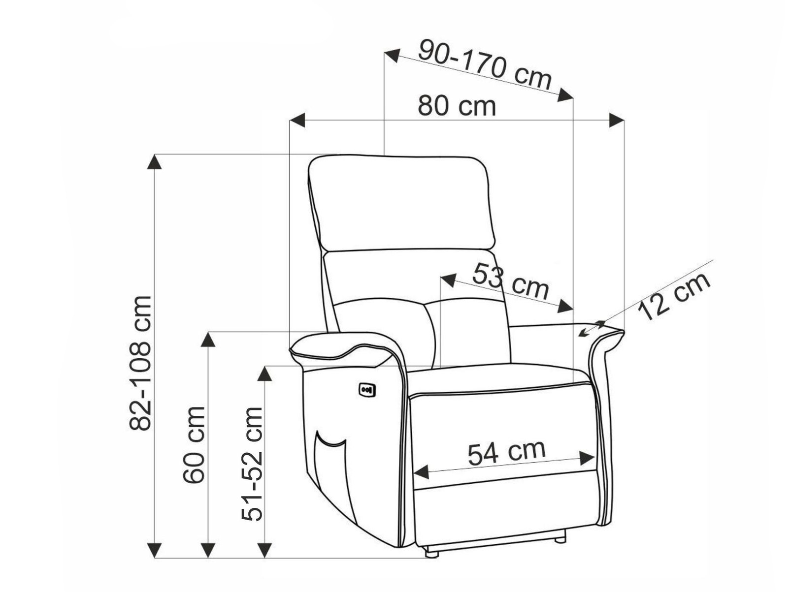 Relaxfauteuil Houston 1979 (Zwart)