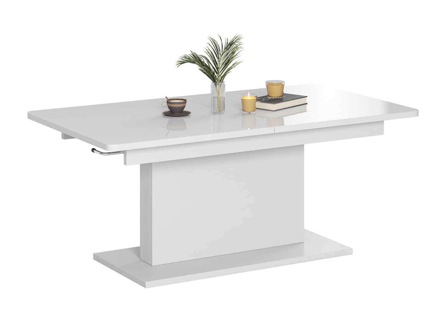 Transformeerbare salontafel Houston 1253 (Mat wit)