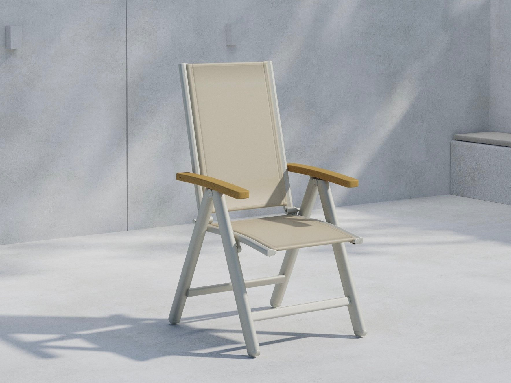 Buitenstoel Dallas 2848 (Beige + Teak)