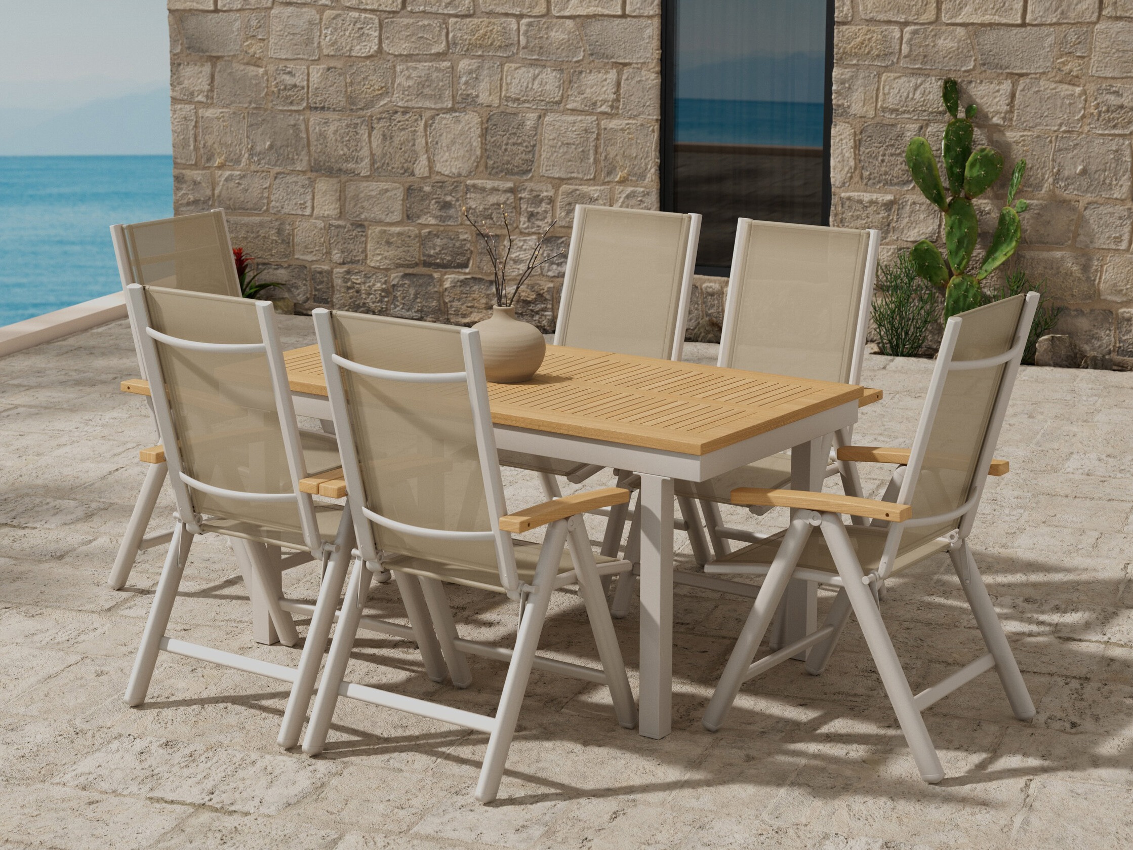 Tafel en stoelen set Dallas 5204