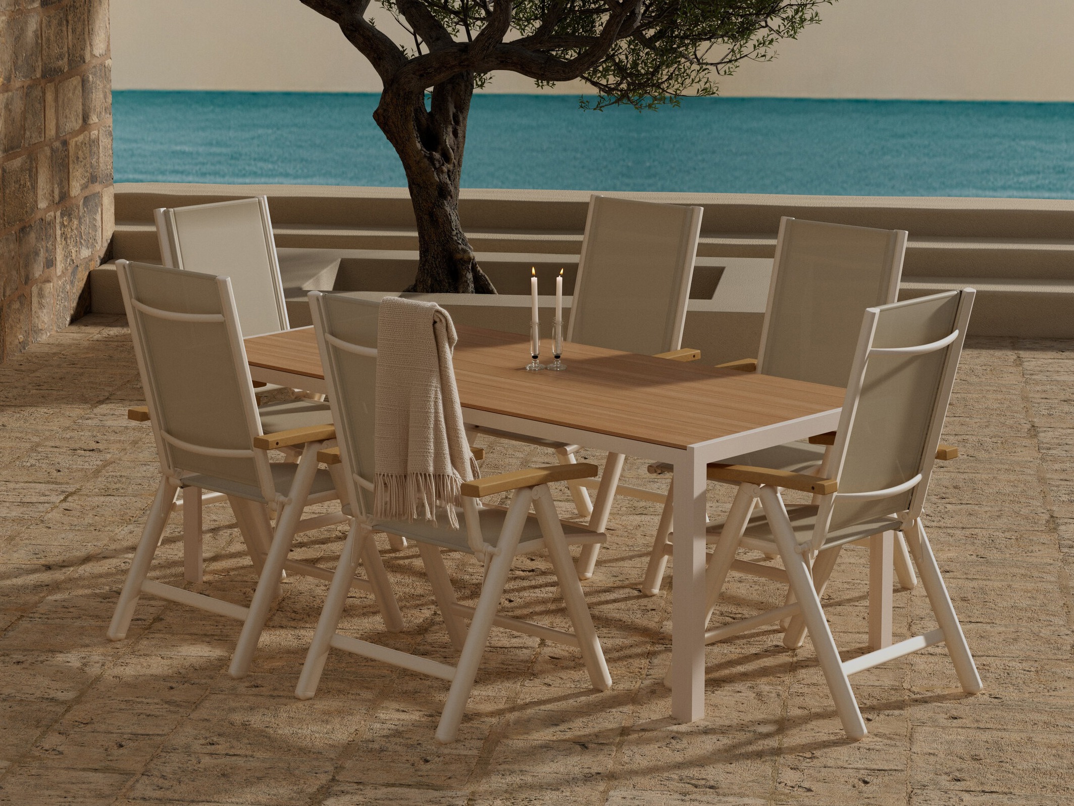 Tafel en stoelen set Dallas 5205