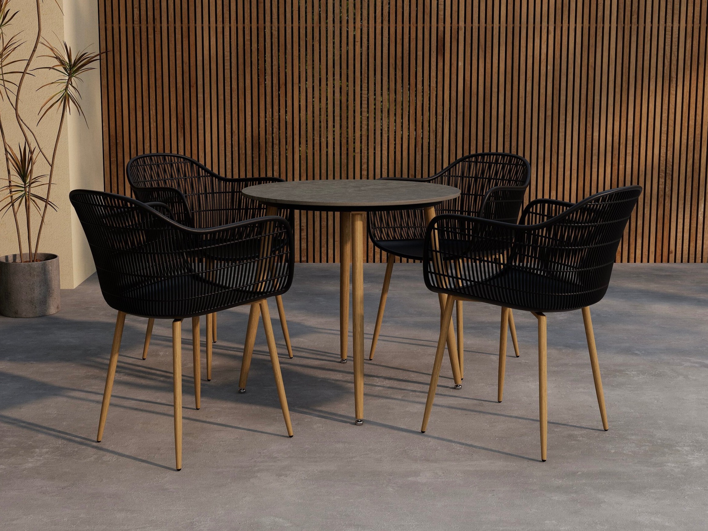Tafel en stoelen set Dallas 5221