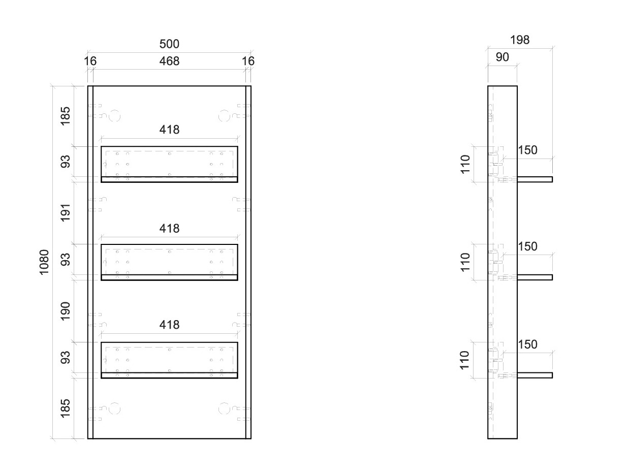 Wandplank Tencati 104
