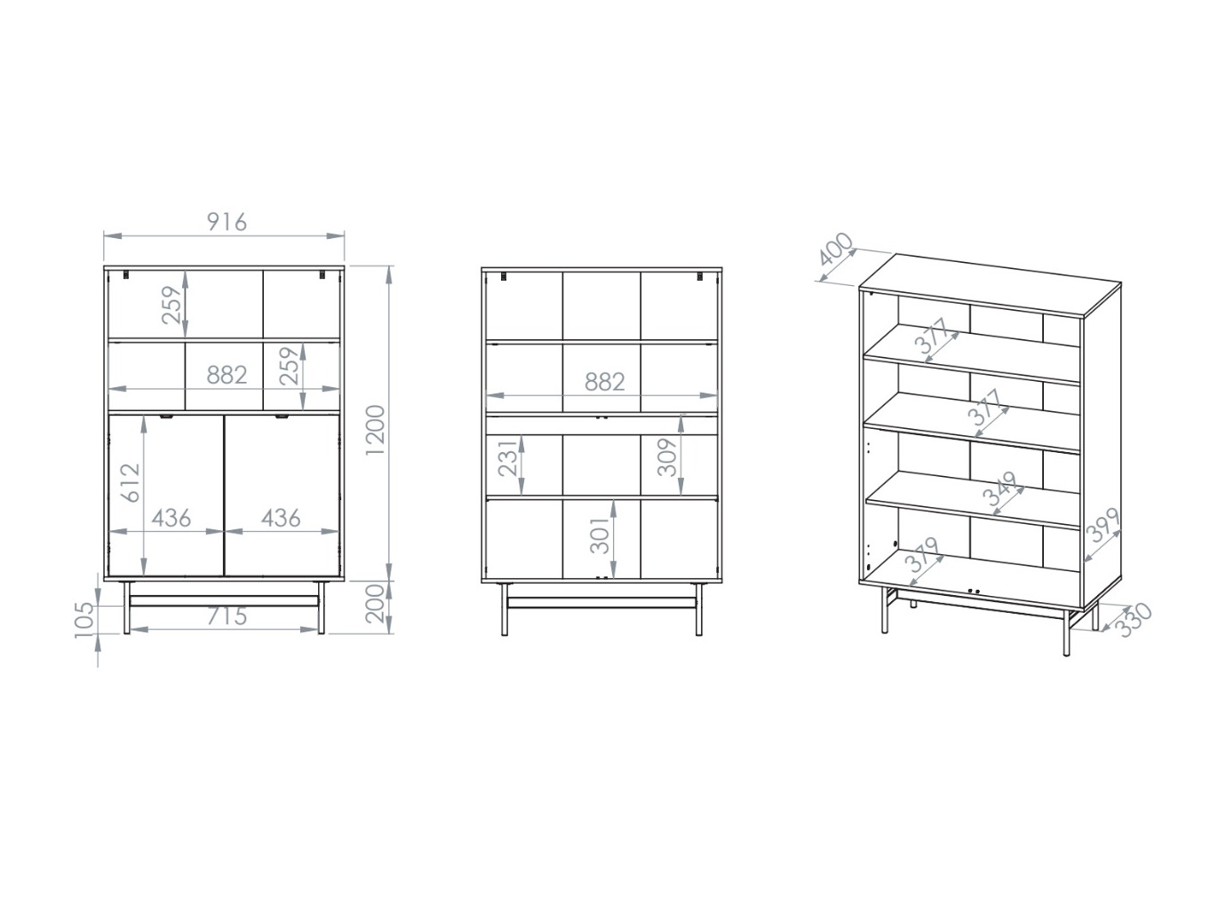 Boekenkast Morsero 101