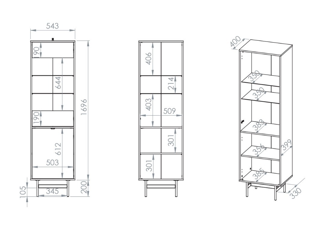 Boekenkast Morsero 100