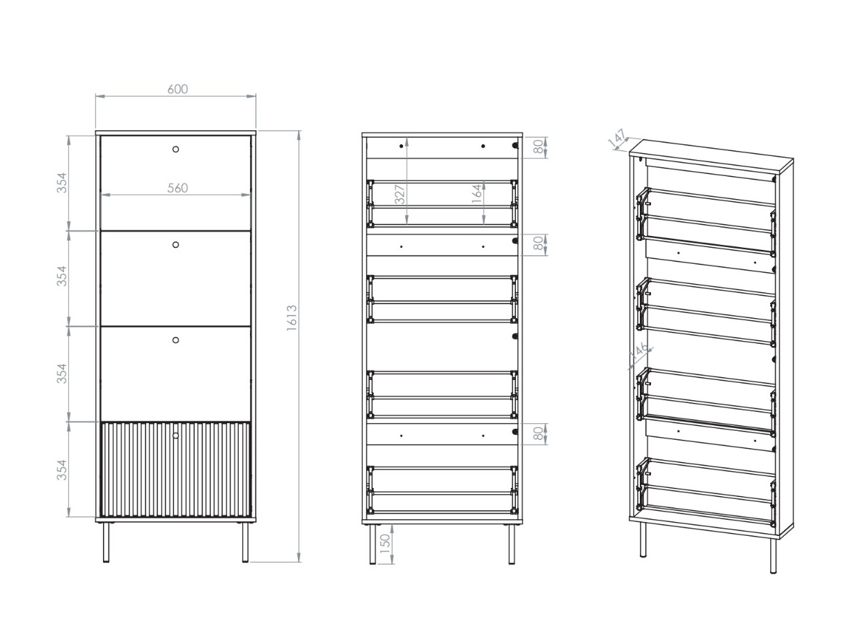 Schoenenkast Marmeli 130