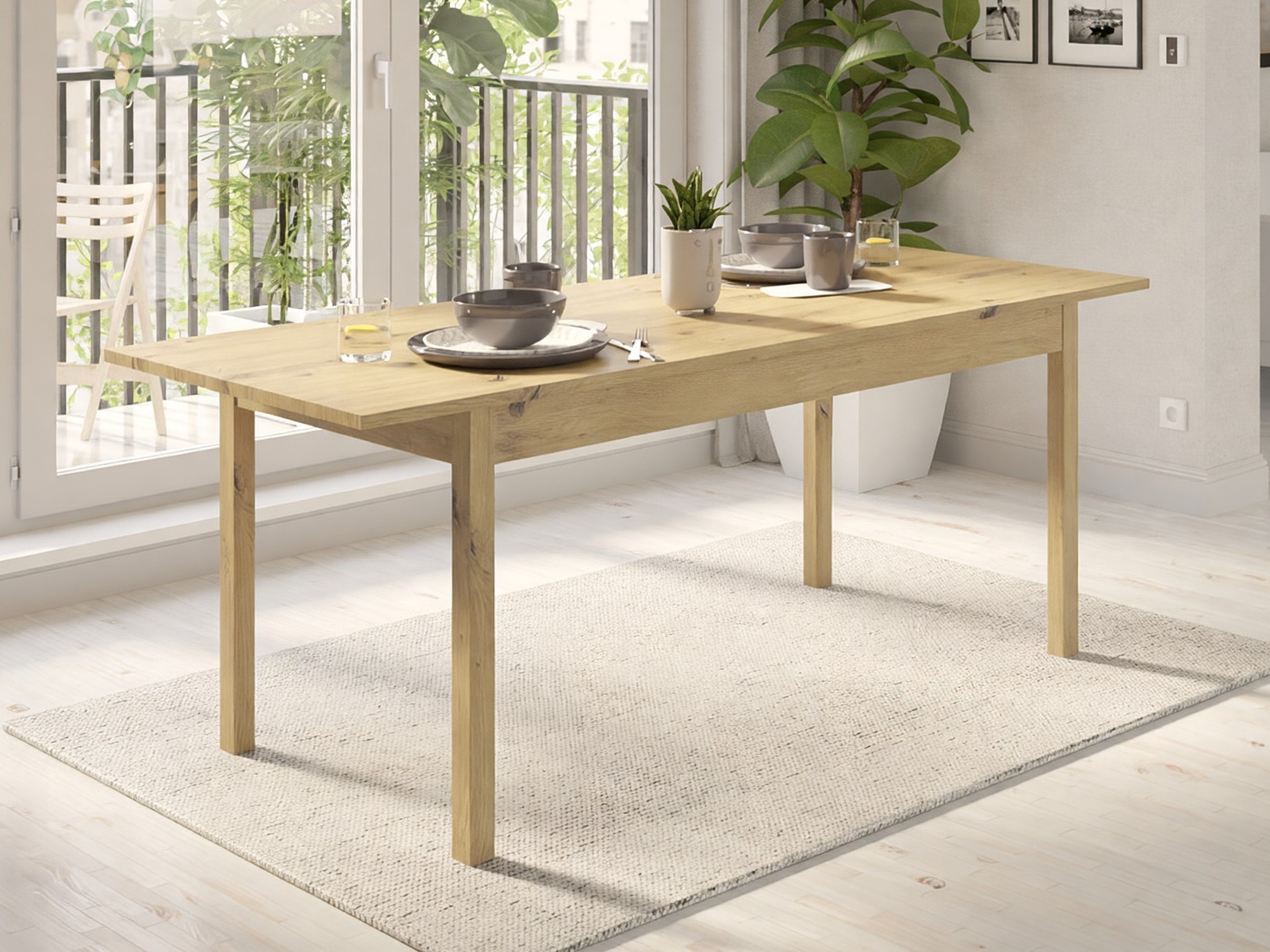 Tafel Bristol 221 (Artisan eiken)