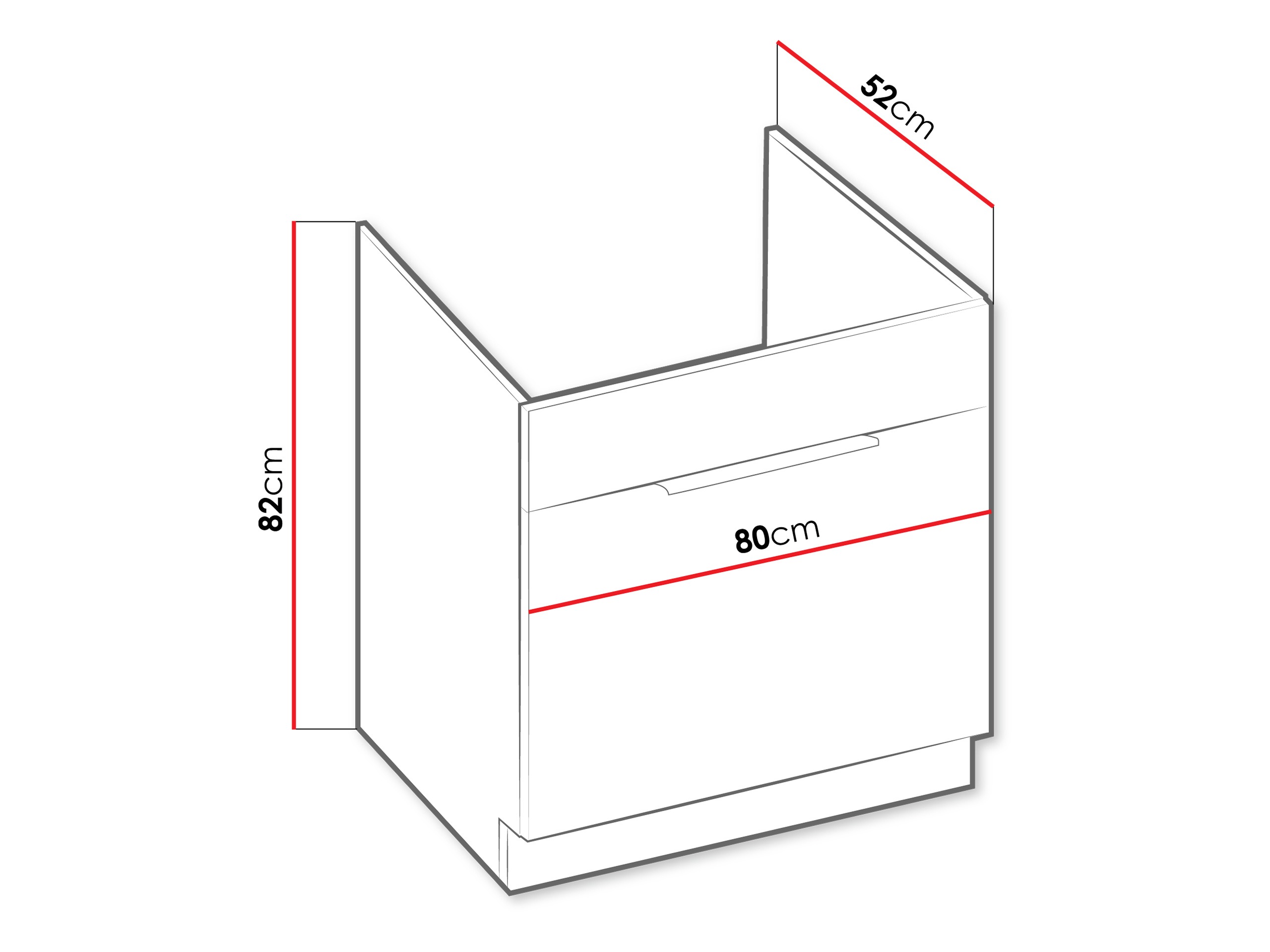 Modulaire wastafelkast met lade Sole 152