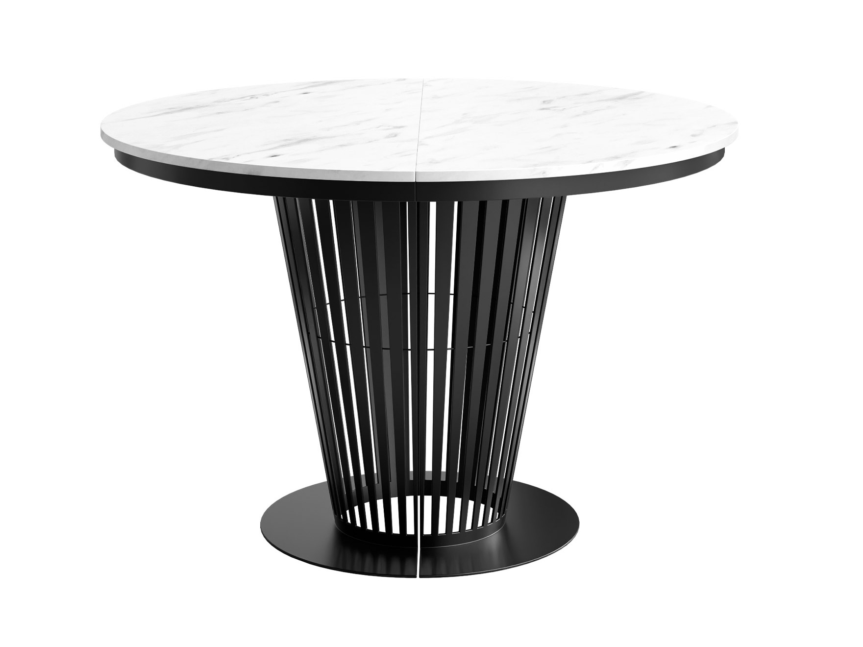 Tafel Oswego 179 (Zwart + Wit marmer)