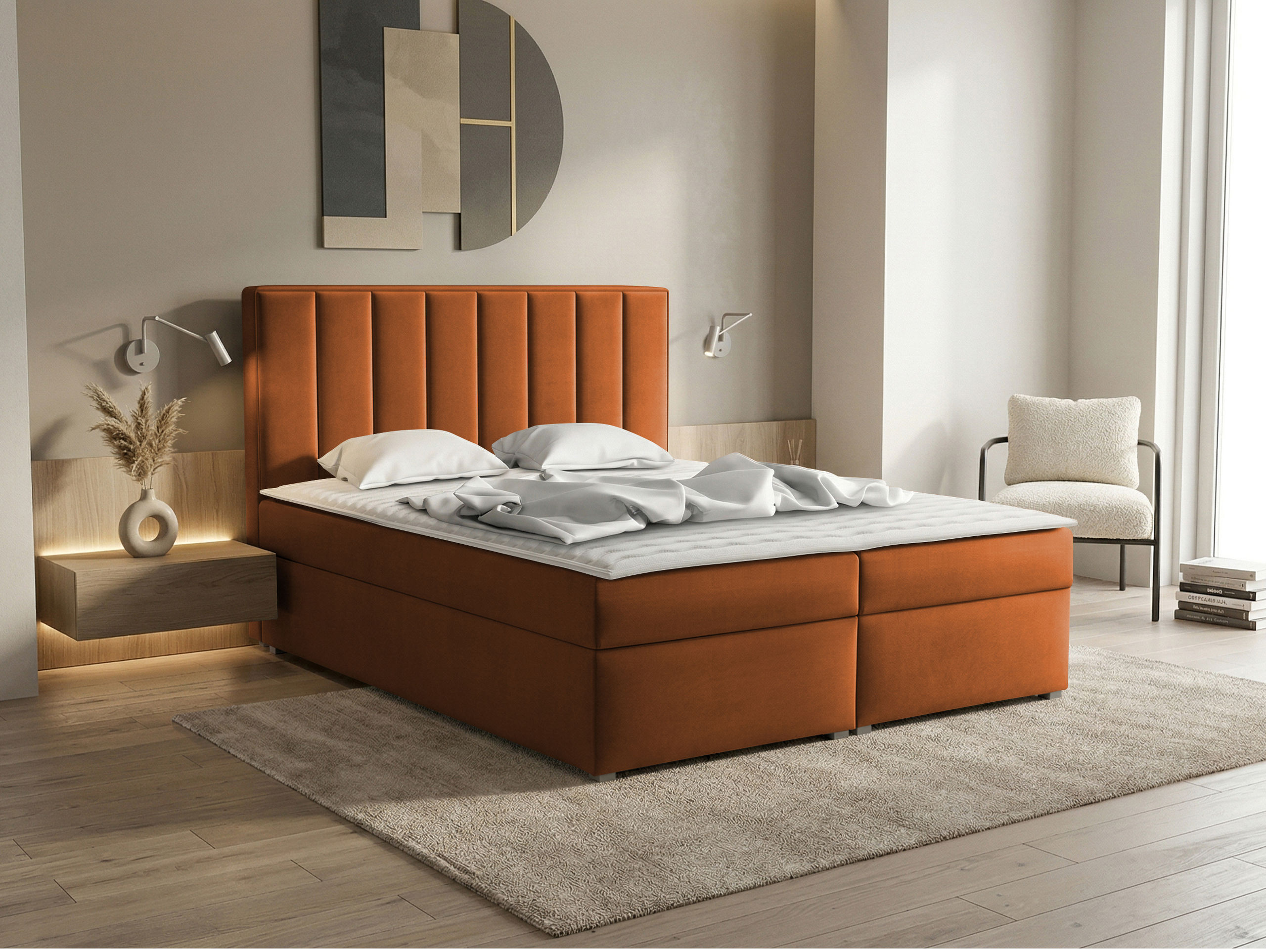 Boxspring Pomona 116 (Magic fluweel 2213)