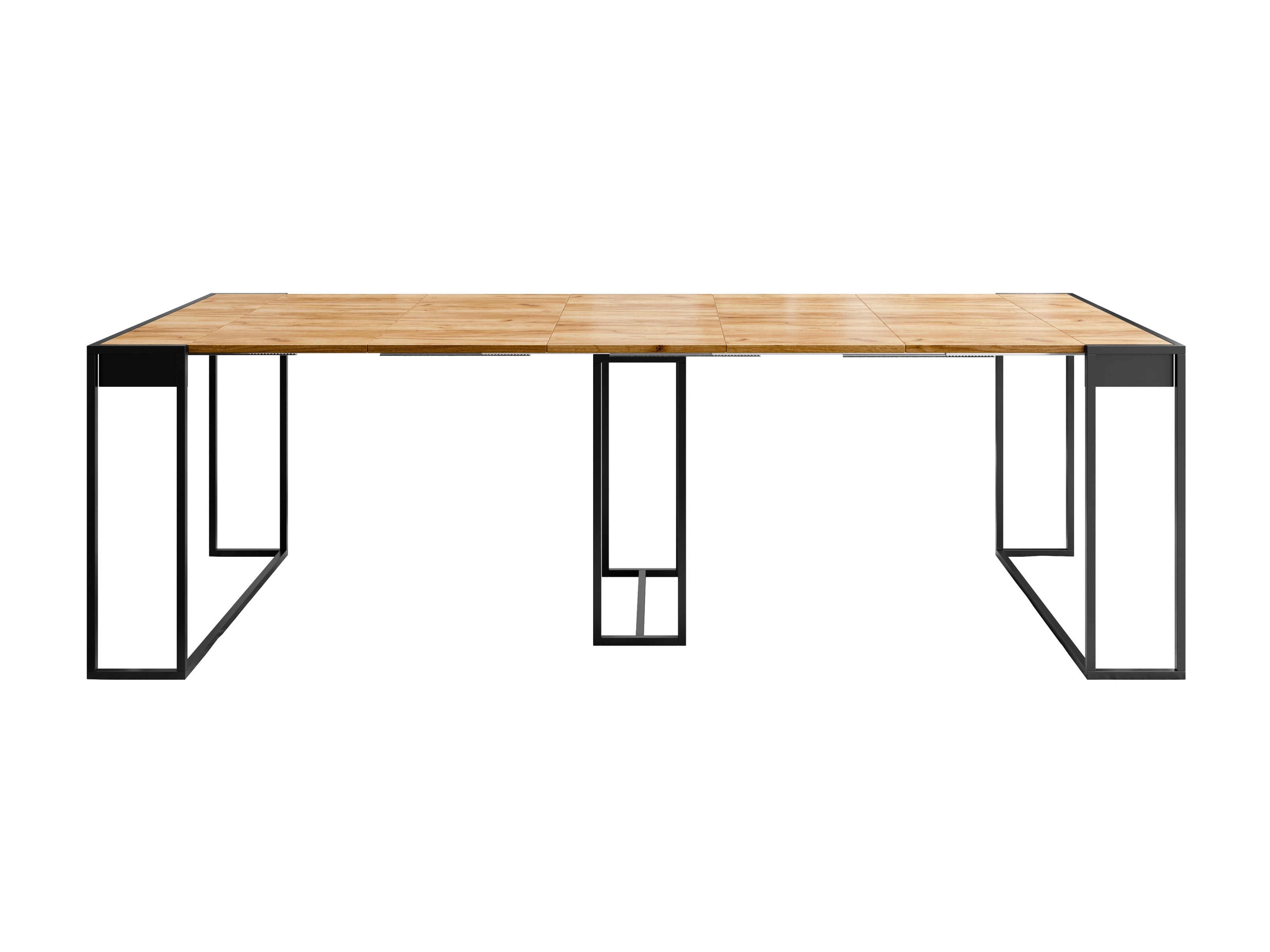 Inklapbare tafel Oswego 180 (Zwart + Craft eiken)