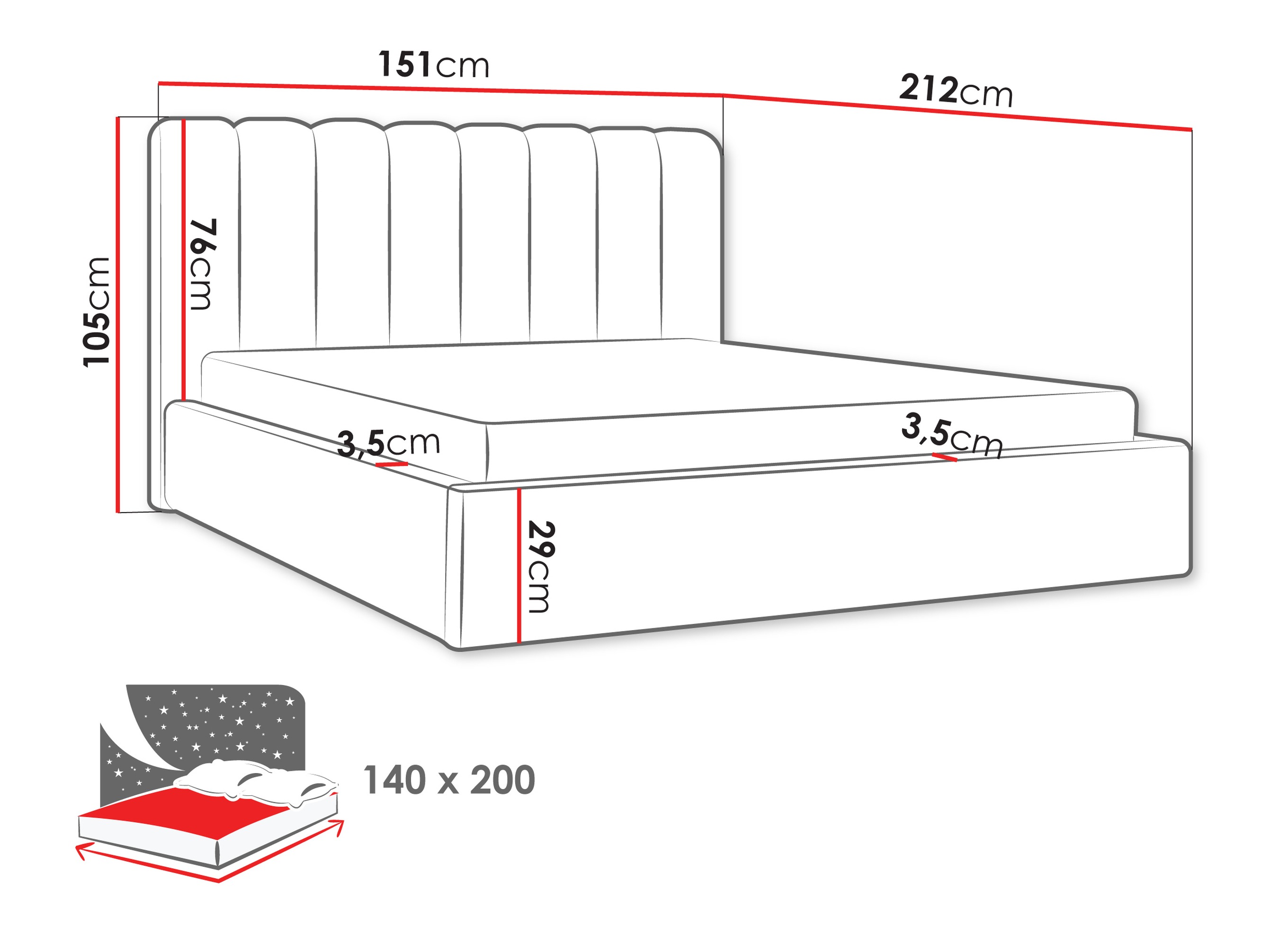 Bed ComfiDream Stylos (Margo 227.04)