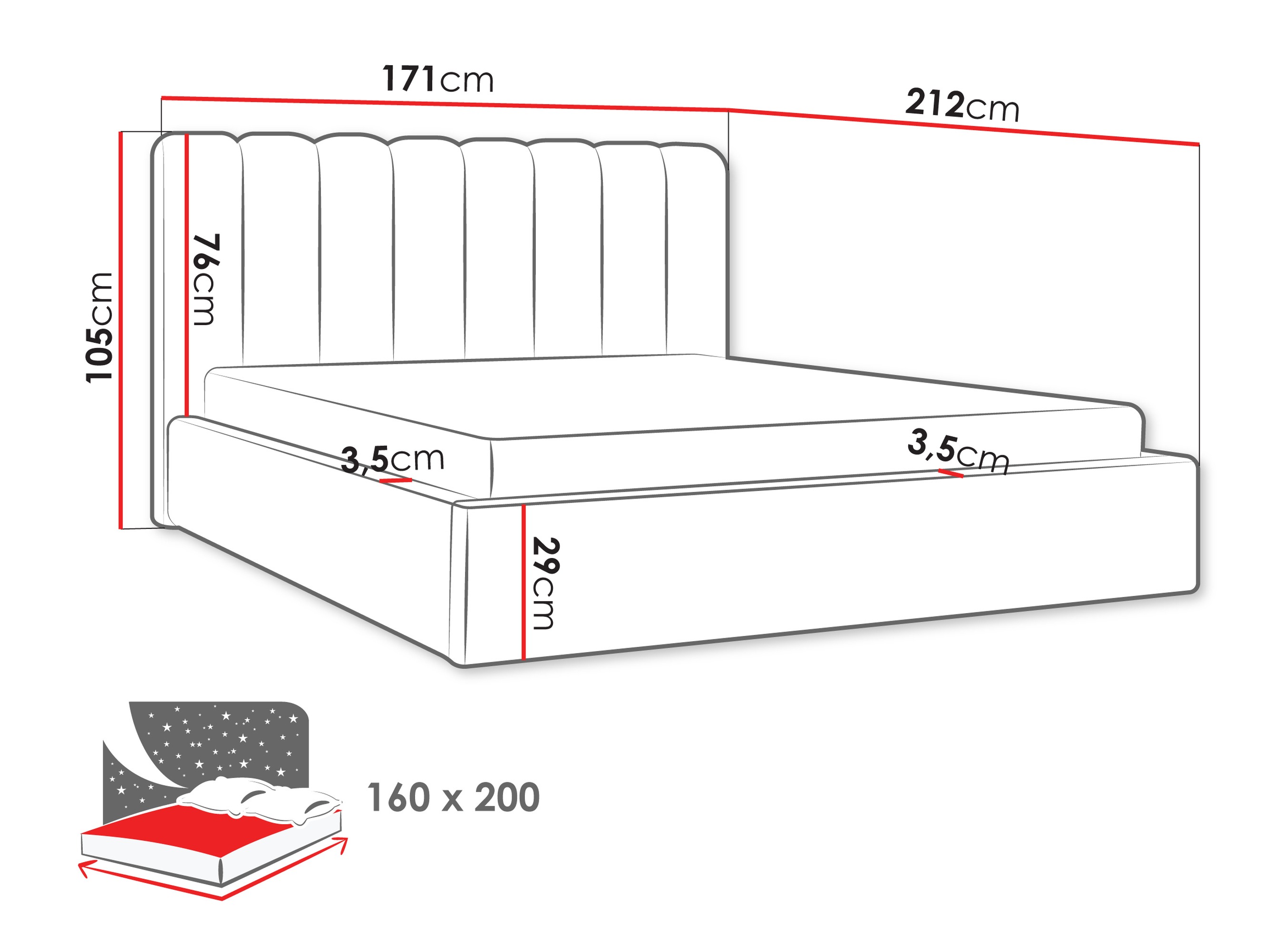 Bed ComfiDream Stylos (Margo 227.04)