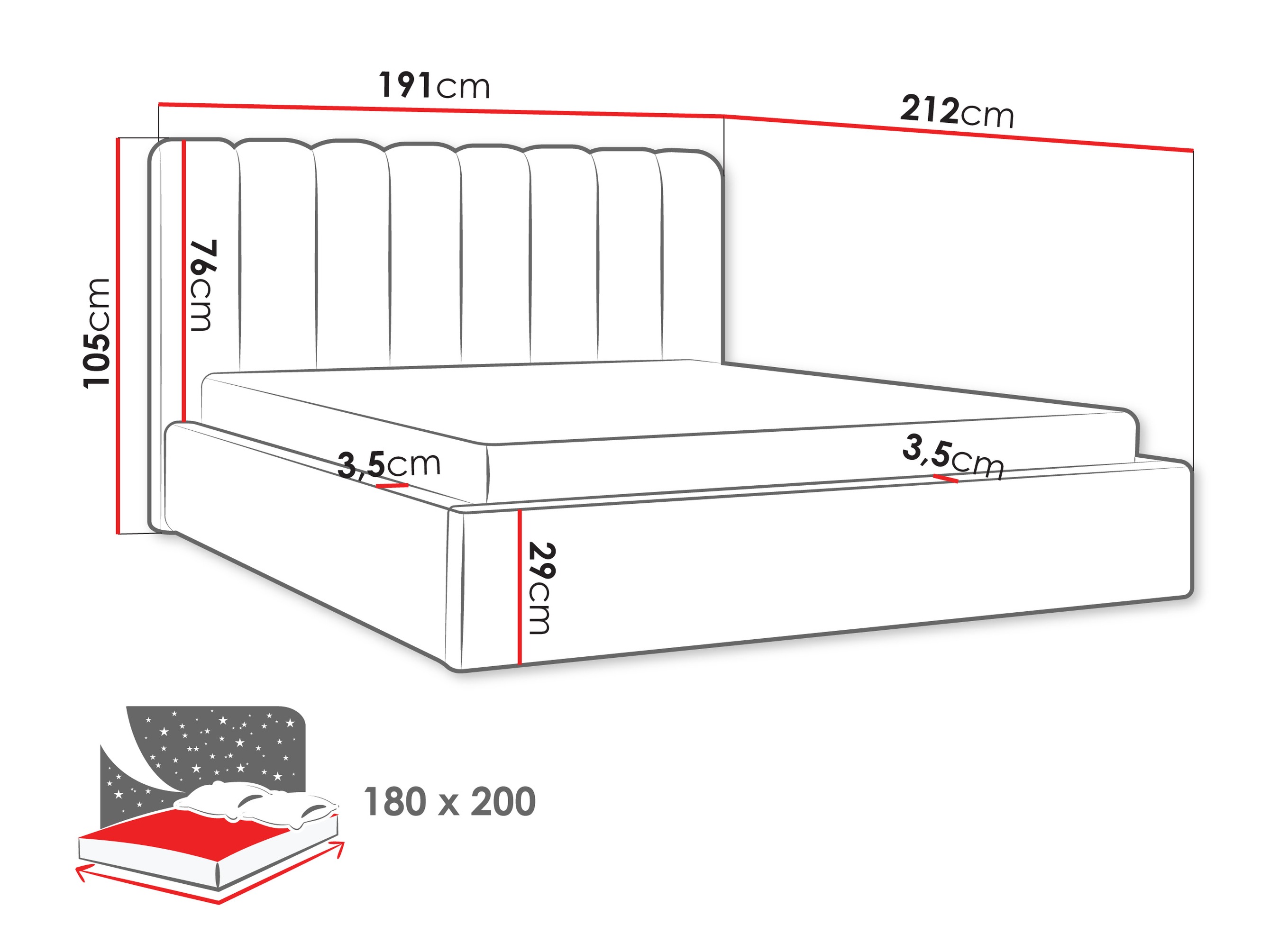 Bed ComfiDream Stylos (Margo 227.04)