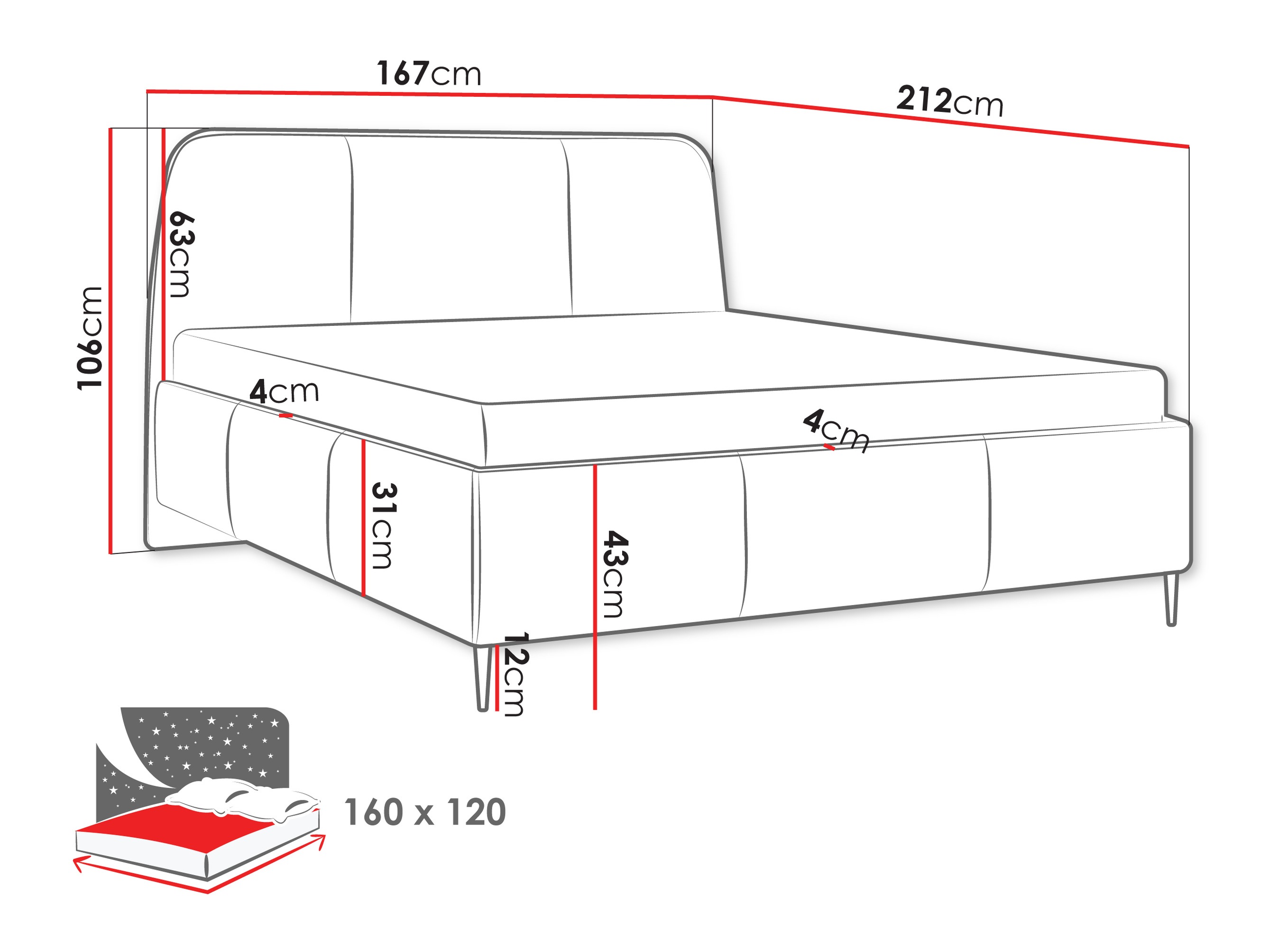 Bed ComfiDream Fragor (Margo 227.04)