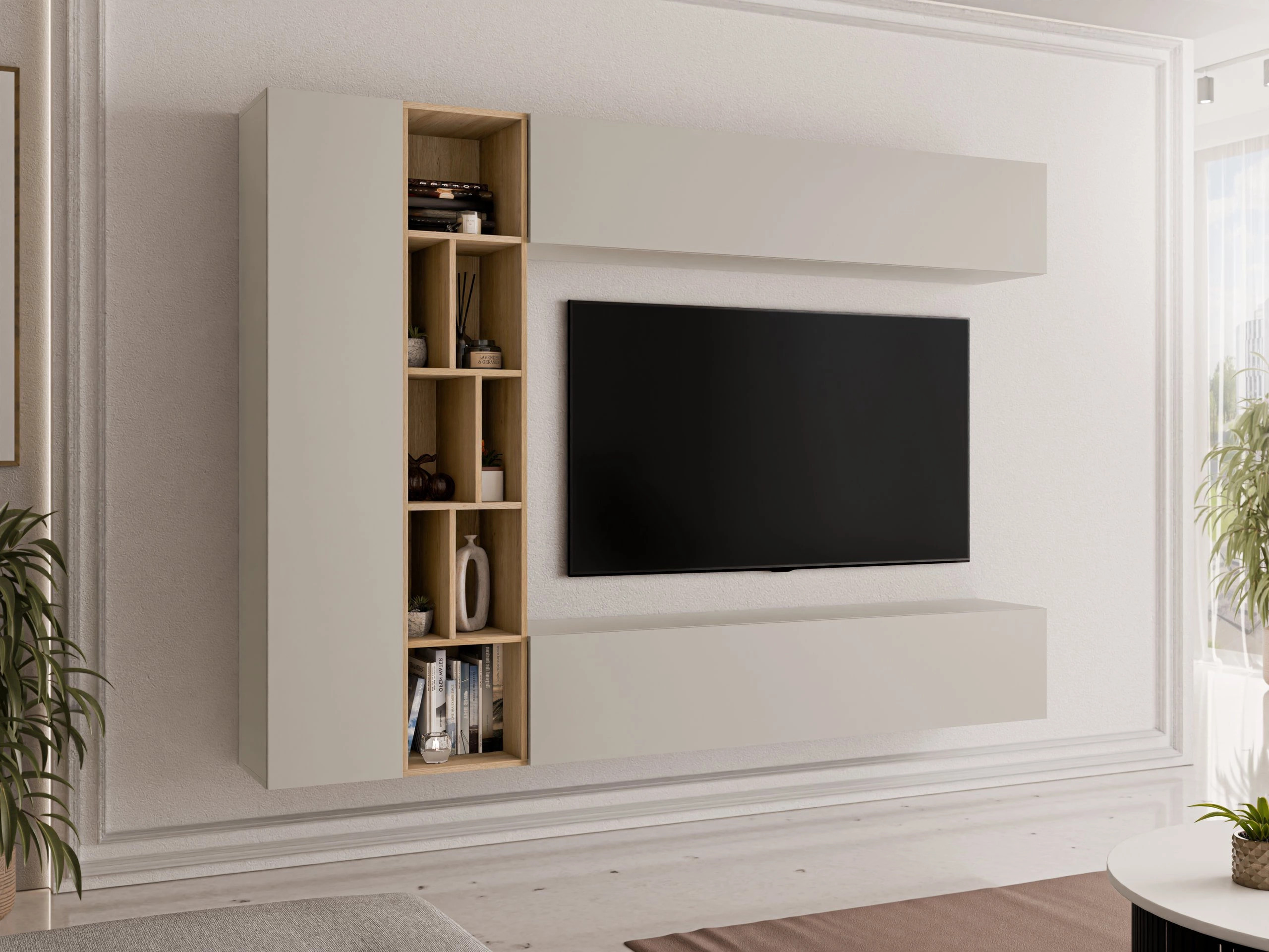 Woonkamerset Comfivo Natura (Kasjmier + Artisan eiken)