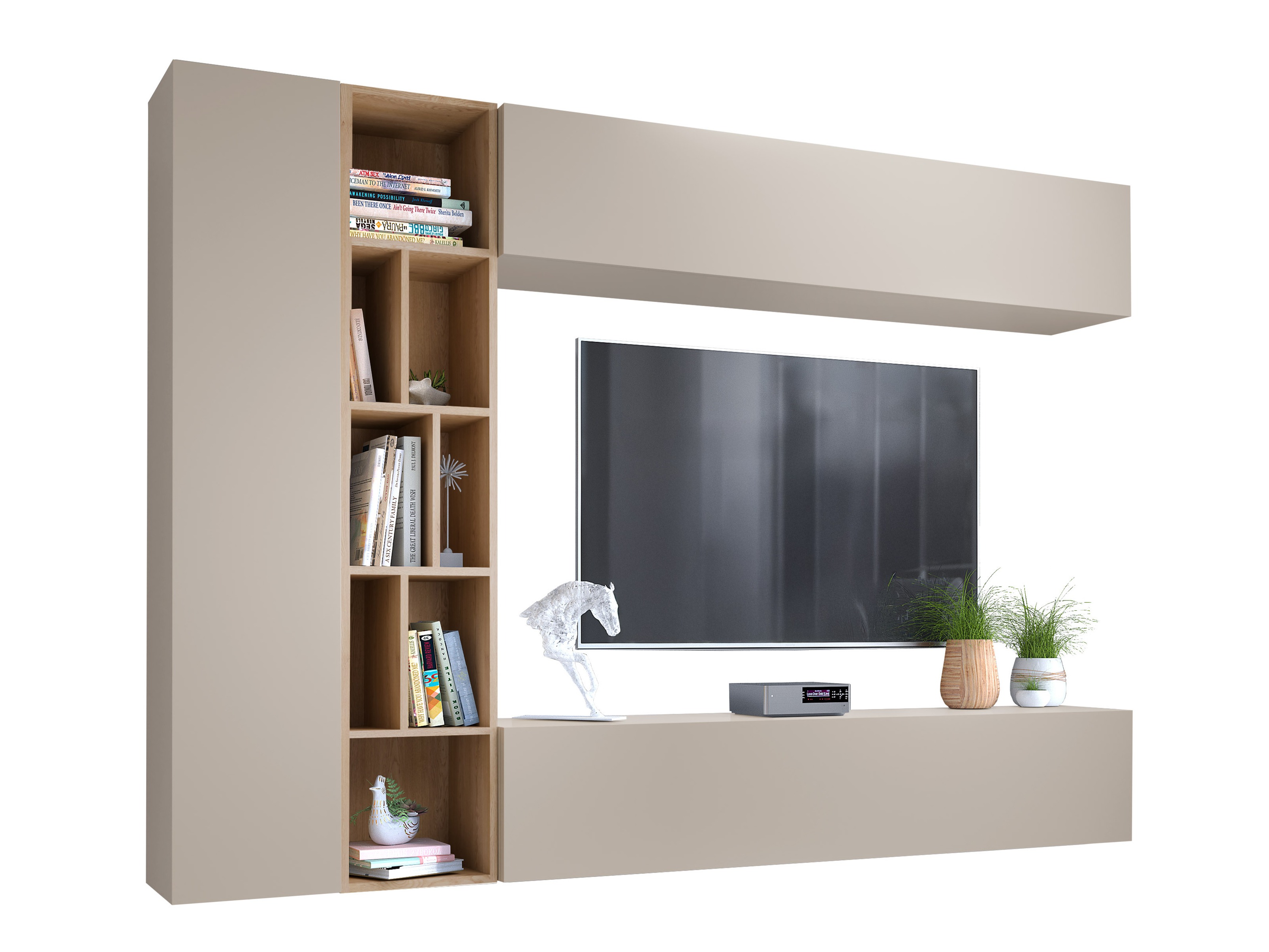 Woonkamerset Comfivo Natura (Kasjmier + Artisan eiken)