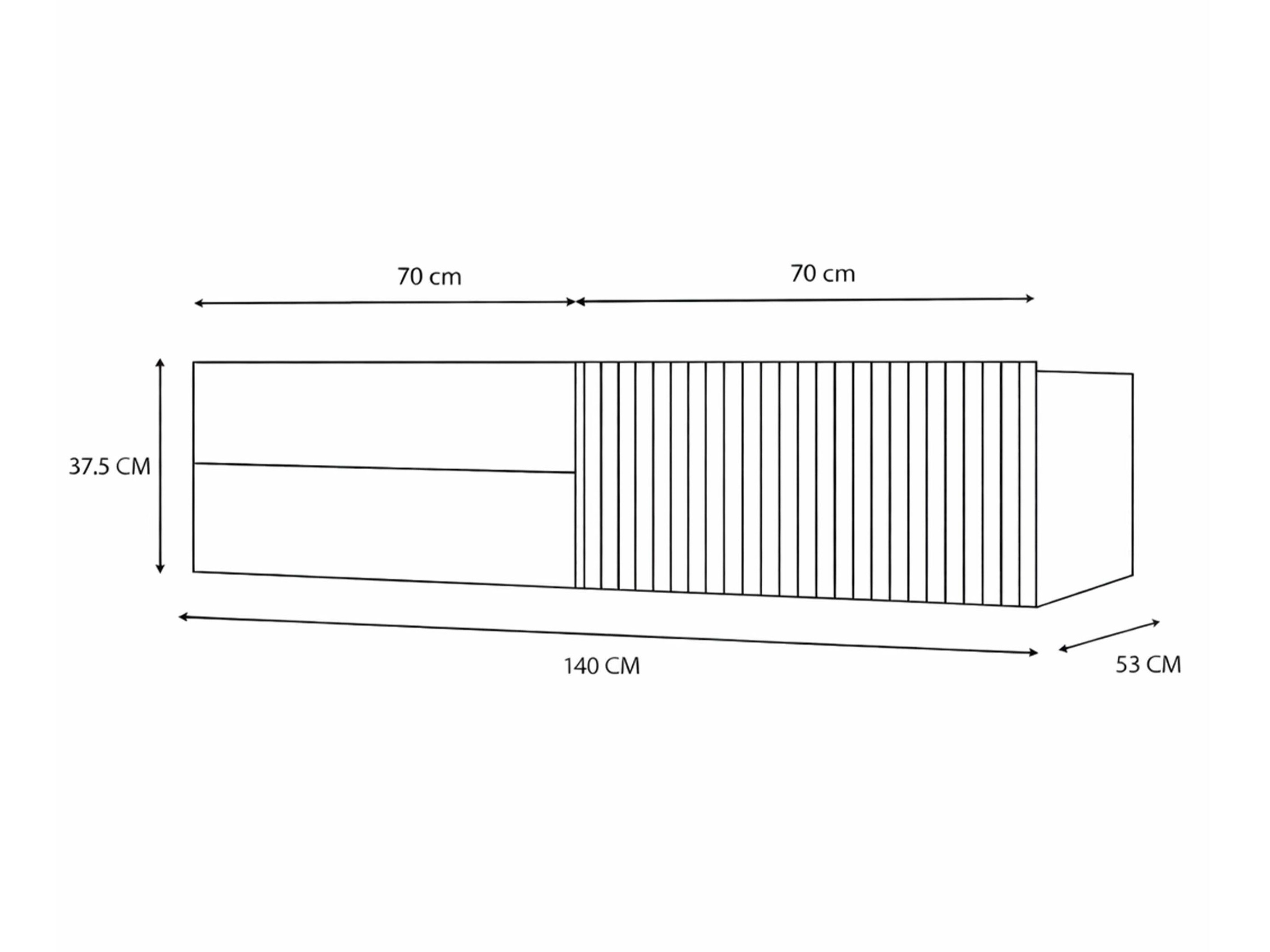 Hangend badkamermeubel voor wastafel Mandeville 363 (Eiken)