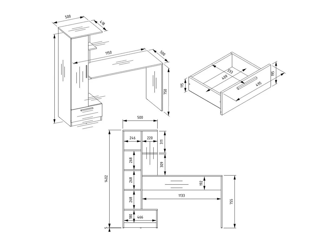 Bureau Mandeville 321 (Wit)